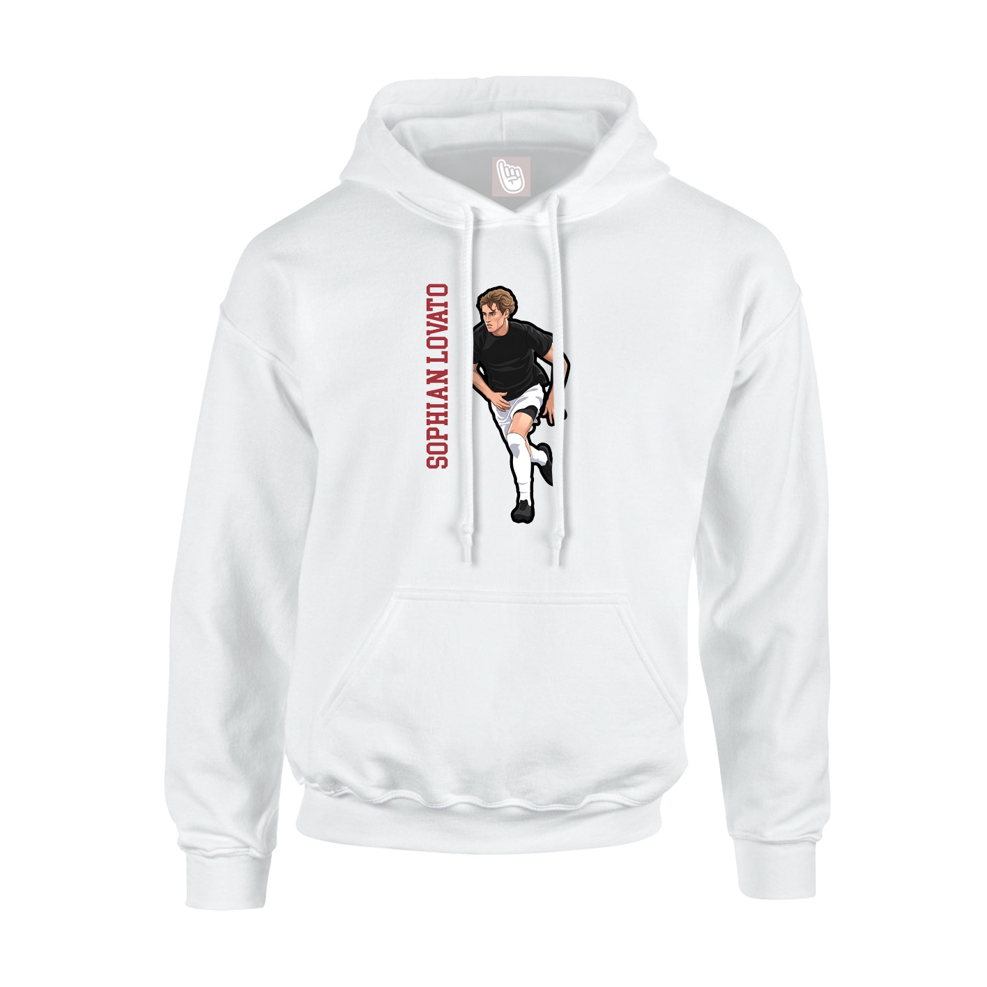 Hoodie — Name Vertical in White