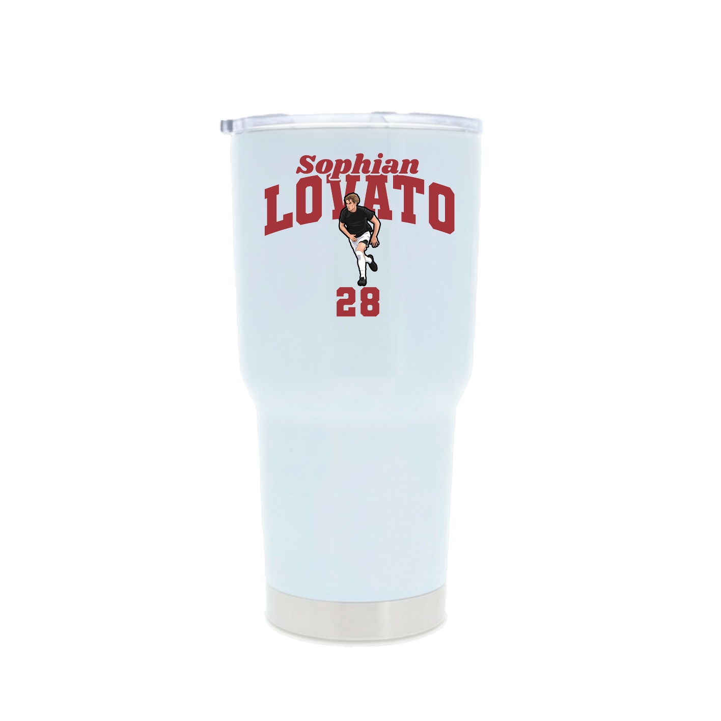 30oz Stainless Steel Tumbler — Signature Arch in White