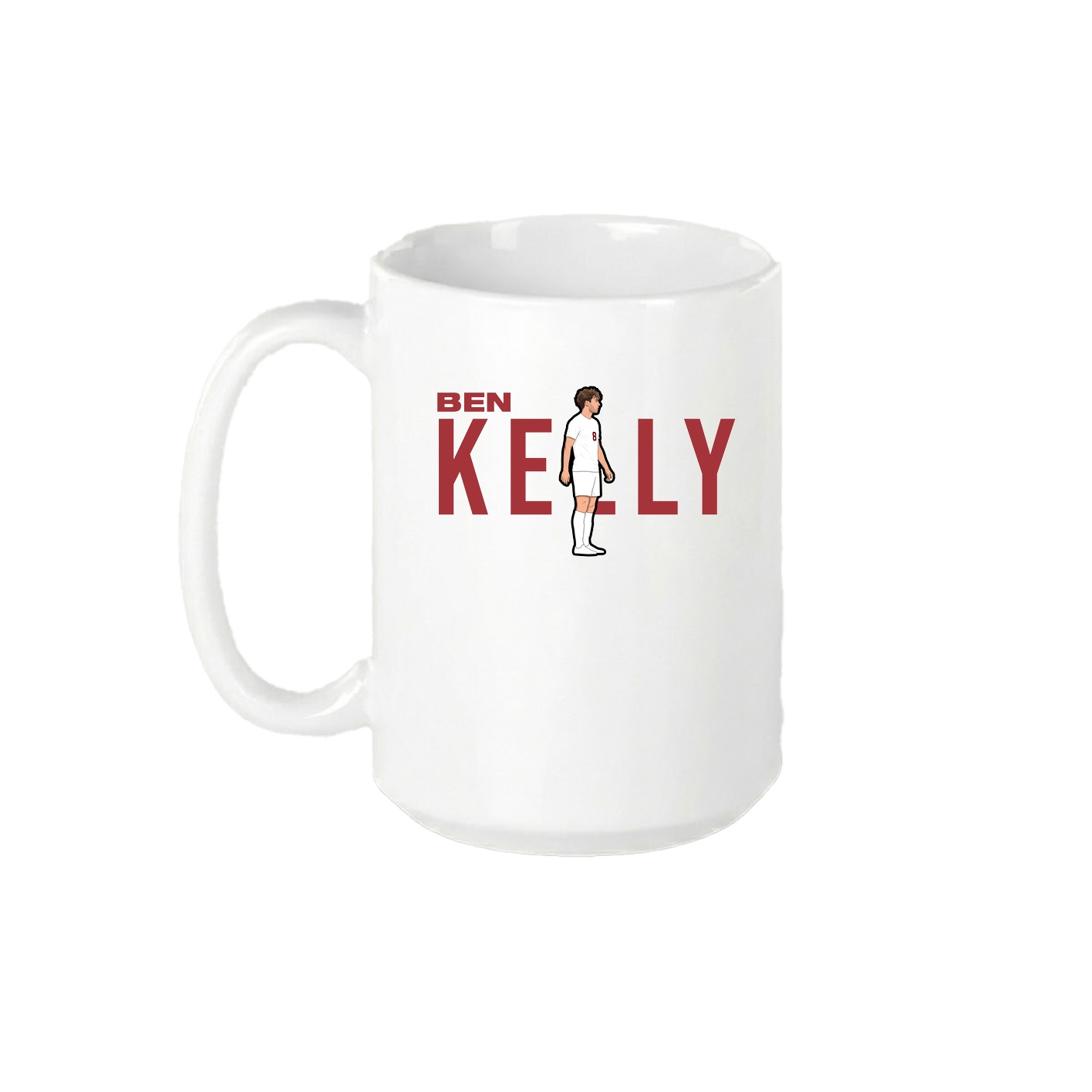 15oz Coffee Mug — Player Name in White