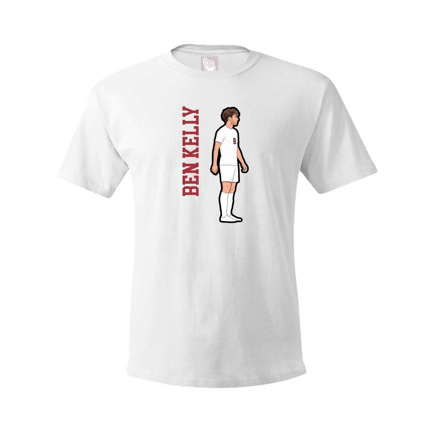 Youth Tee — Name Vertical in White
