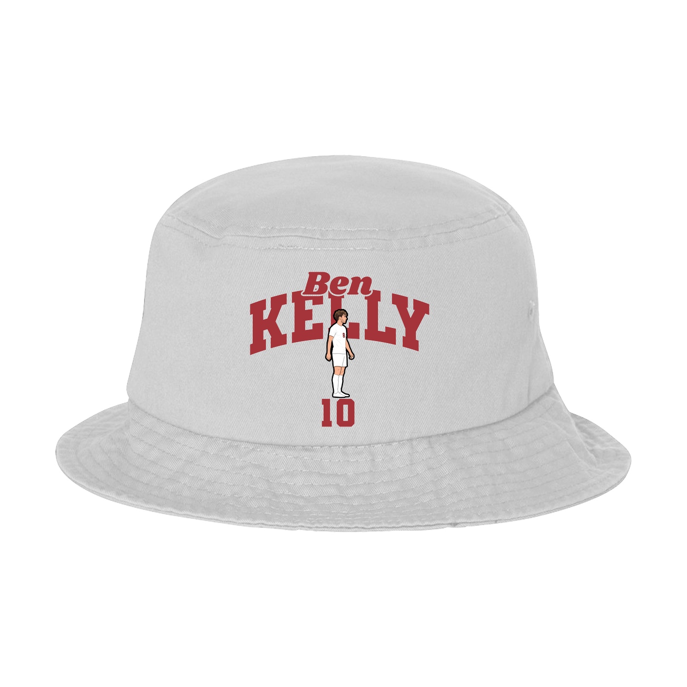 Bucket Cap — Signature Arch in White