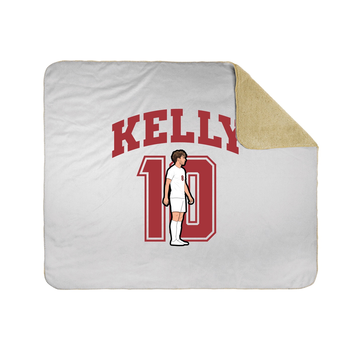 Throw Blanket — Number in White