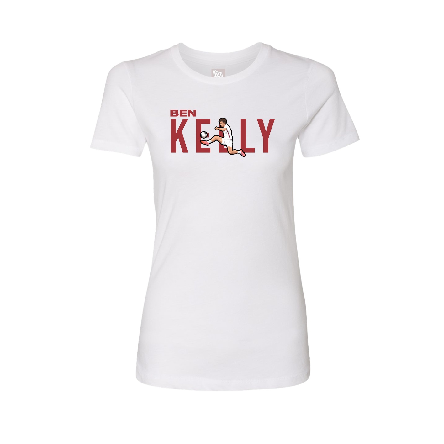 Fitted Women's Tee — Player Name in White