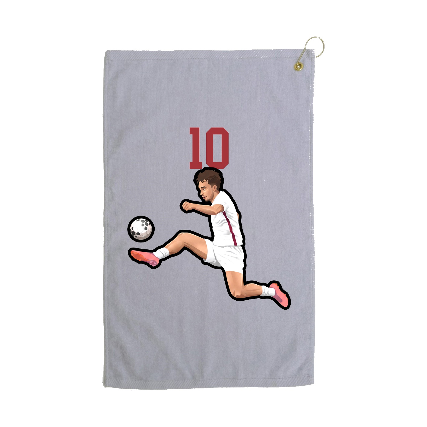 Golf Towel — Number Top in Grey