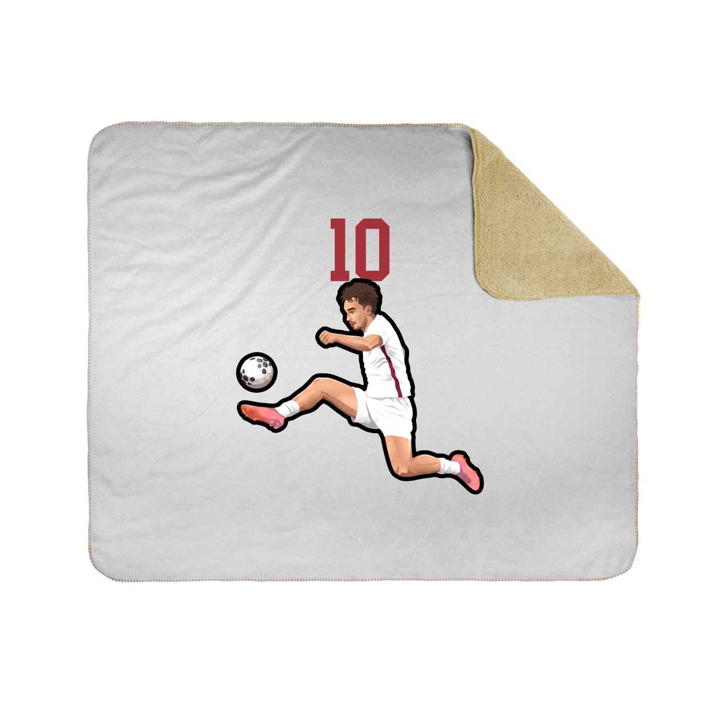 Throw Blanket — Number Top in White