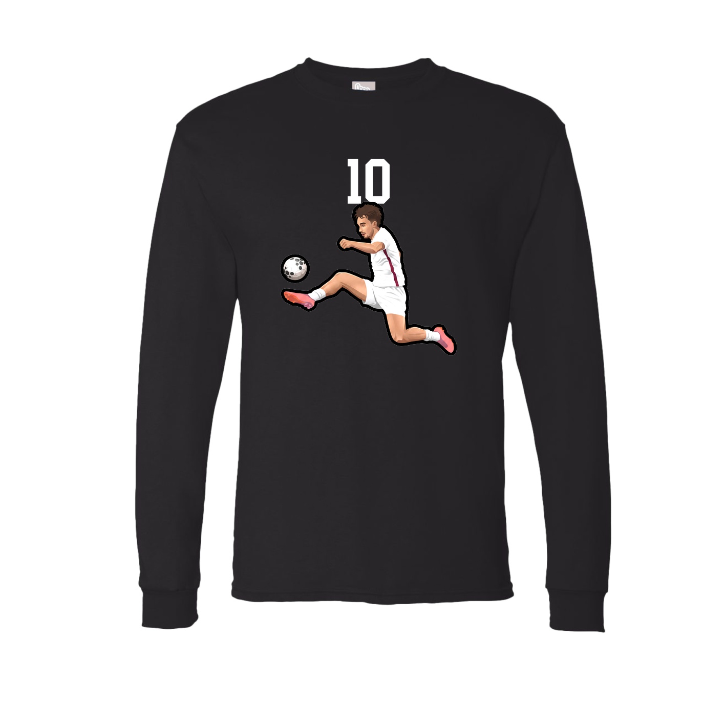 Long Sleeve Tee — Number Top in Black
