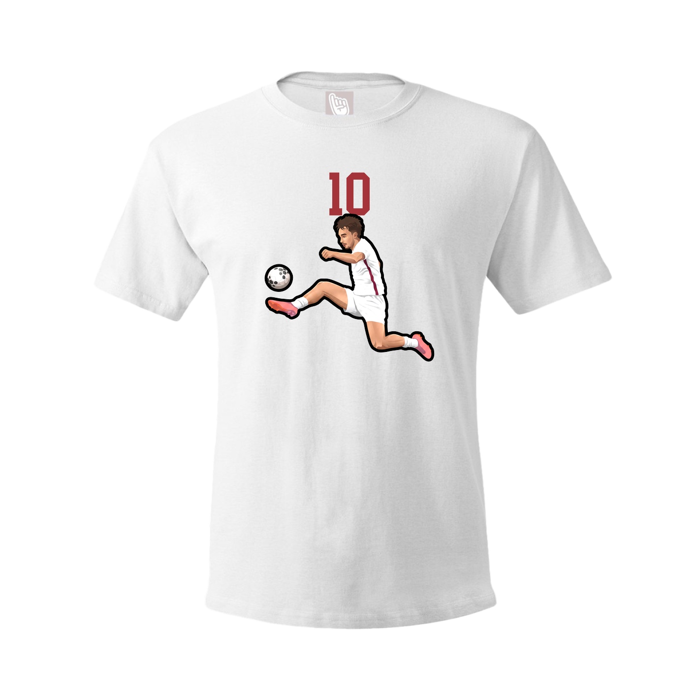 Youth Tee — Number Top in White