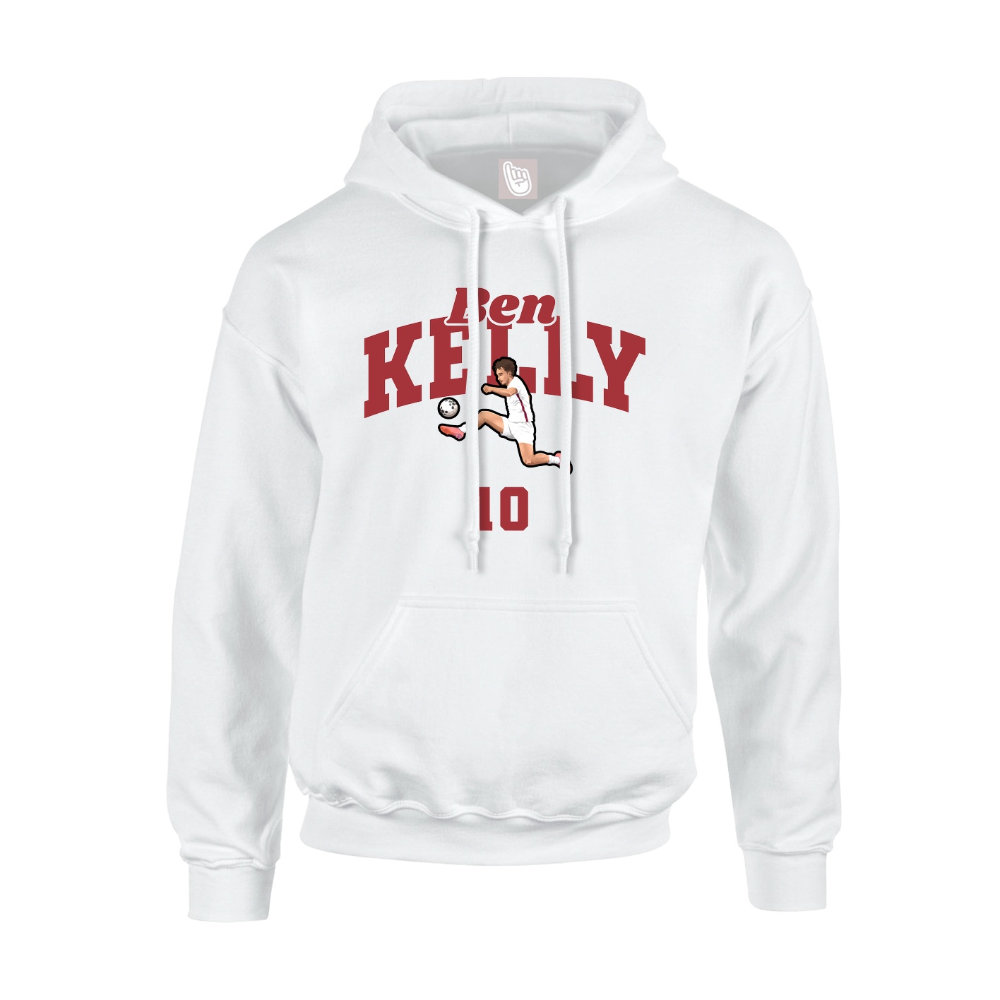 Youth Hoodie — Signature Arch in White