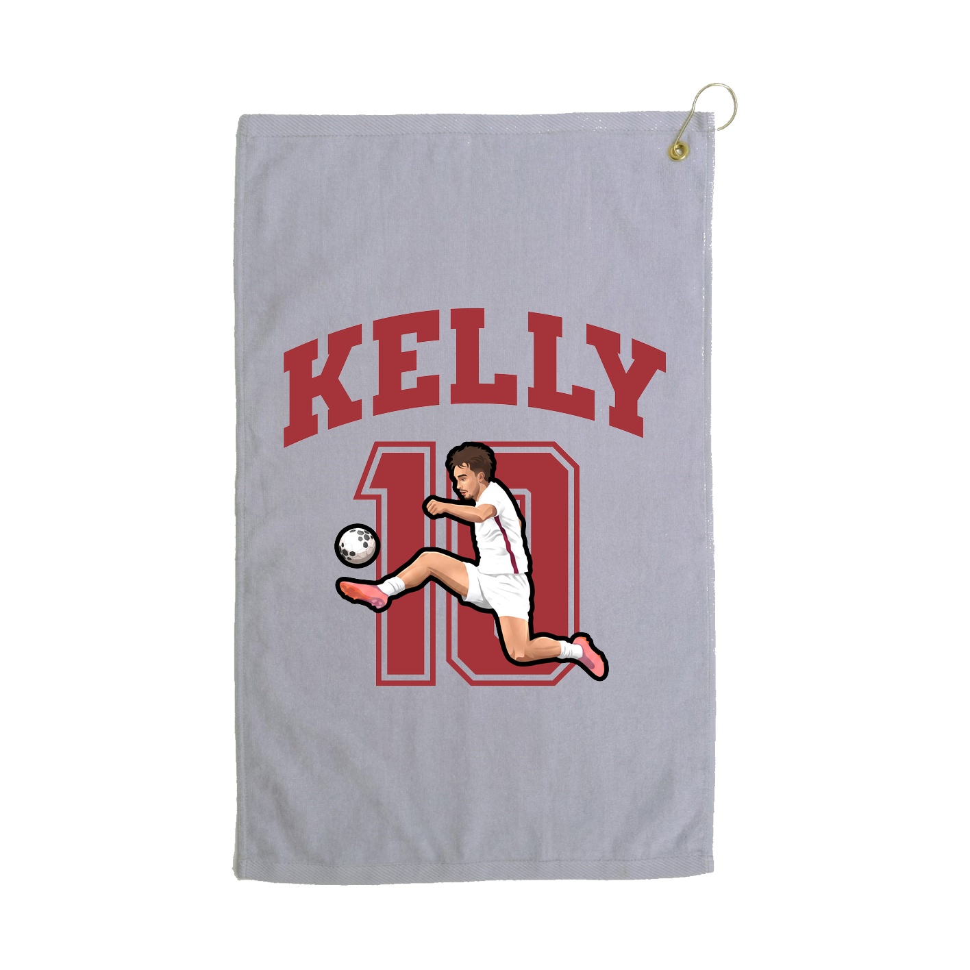 Golf Towel — Number in Grey