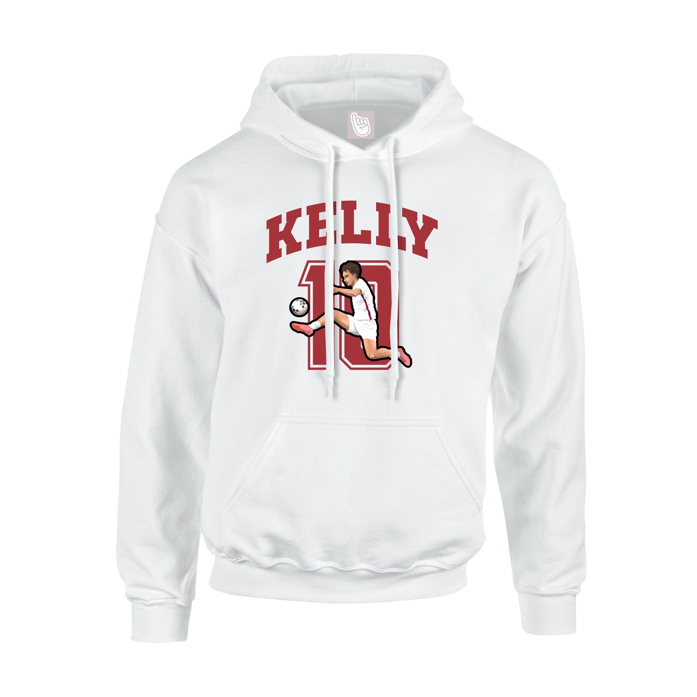 Hoodie — Number in White