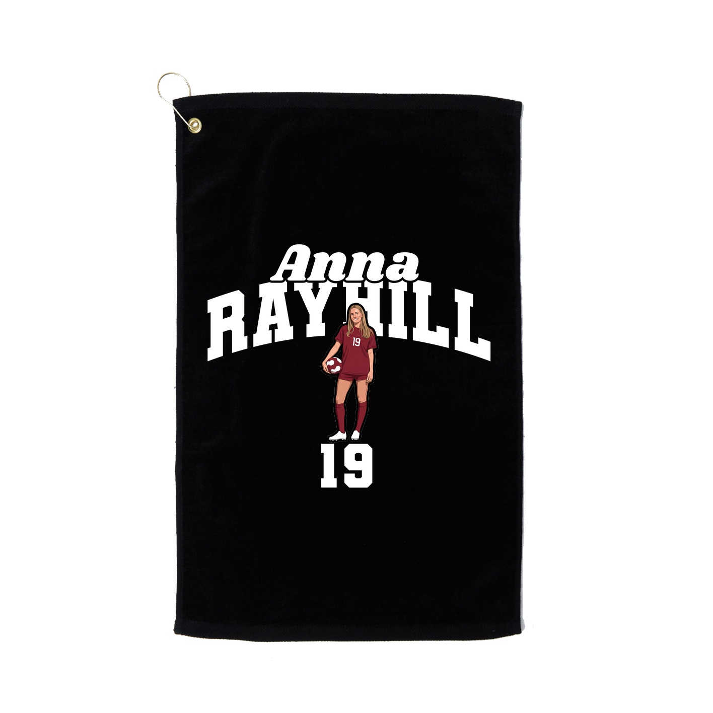 Golf Towel — Signature Arch in Black