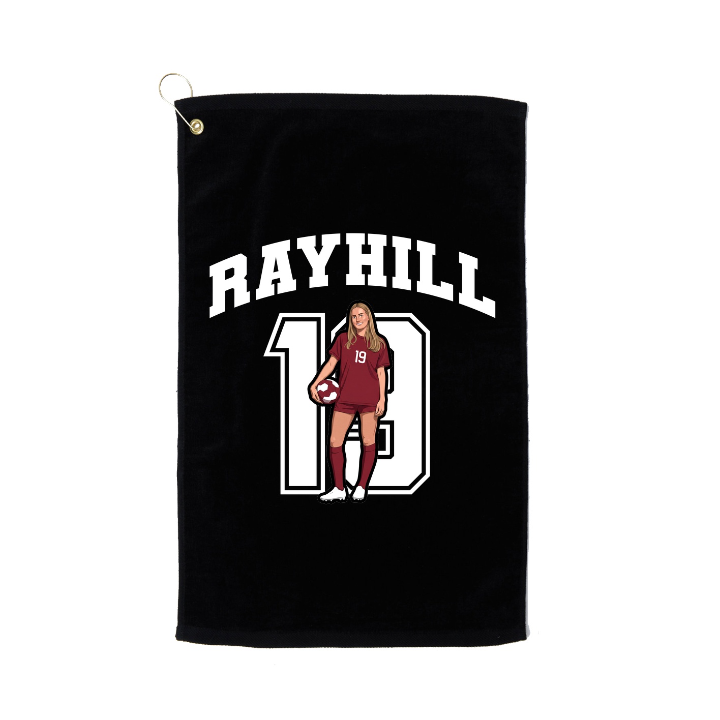 Golf Towel — Number in Black