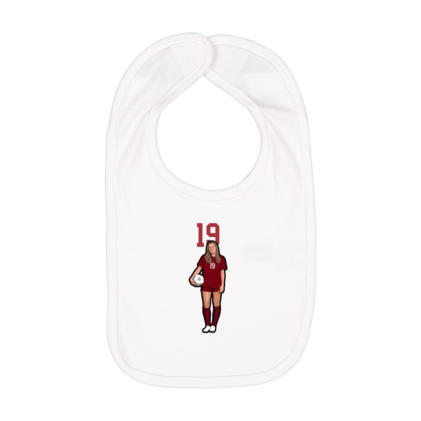 Infant Bib — Number Top in White