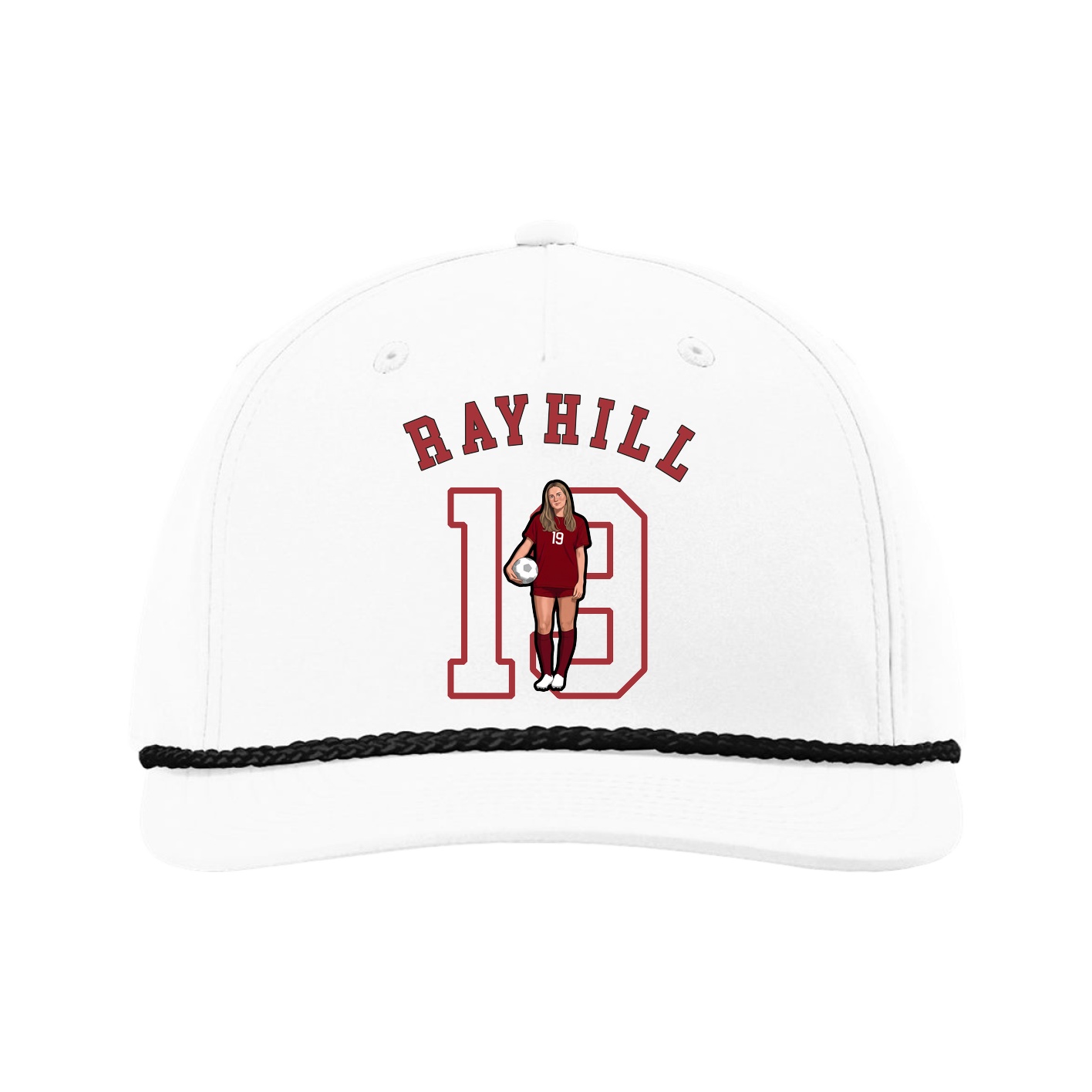 Five-Panel Classic Rope Cap — Shirsey Arch in White