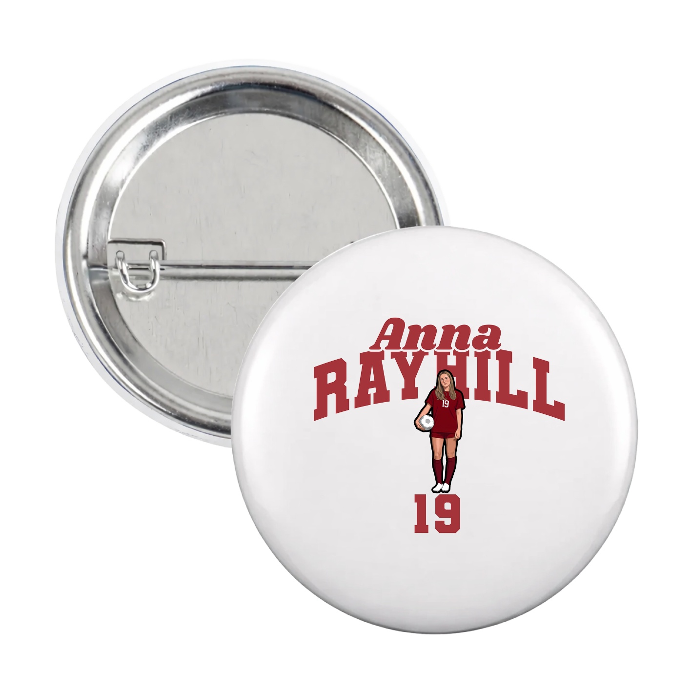 Game Day Button — Signature Arch in White