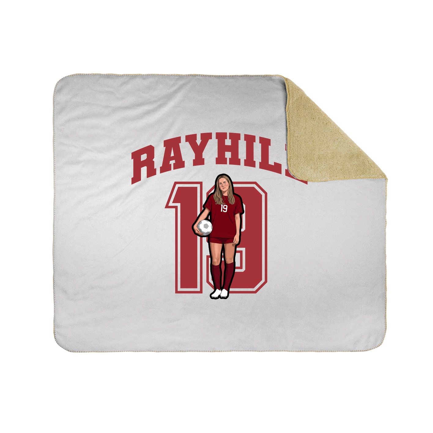 Throw Blanket — Number in White