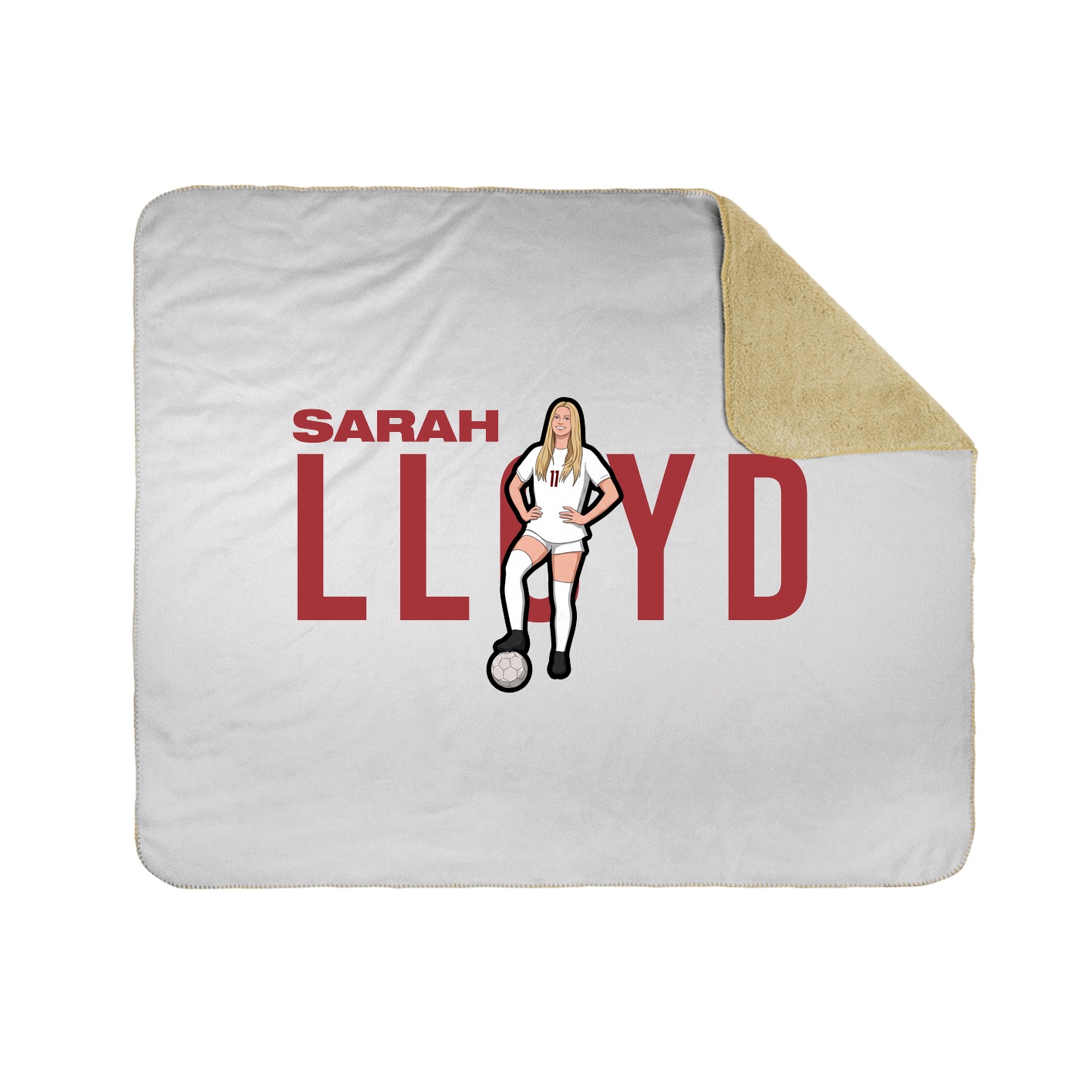 Throw Blanket — Player Name in White