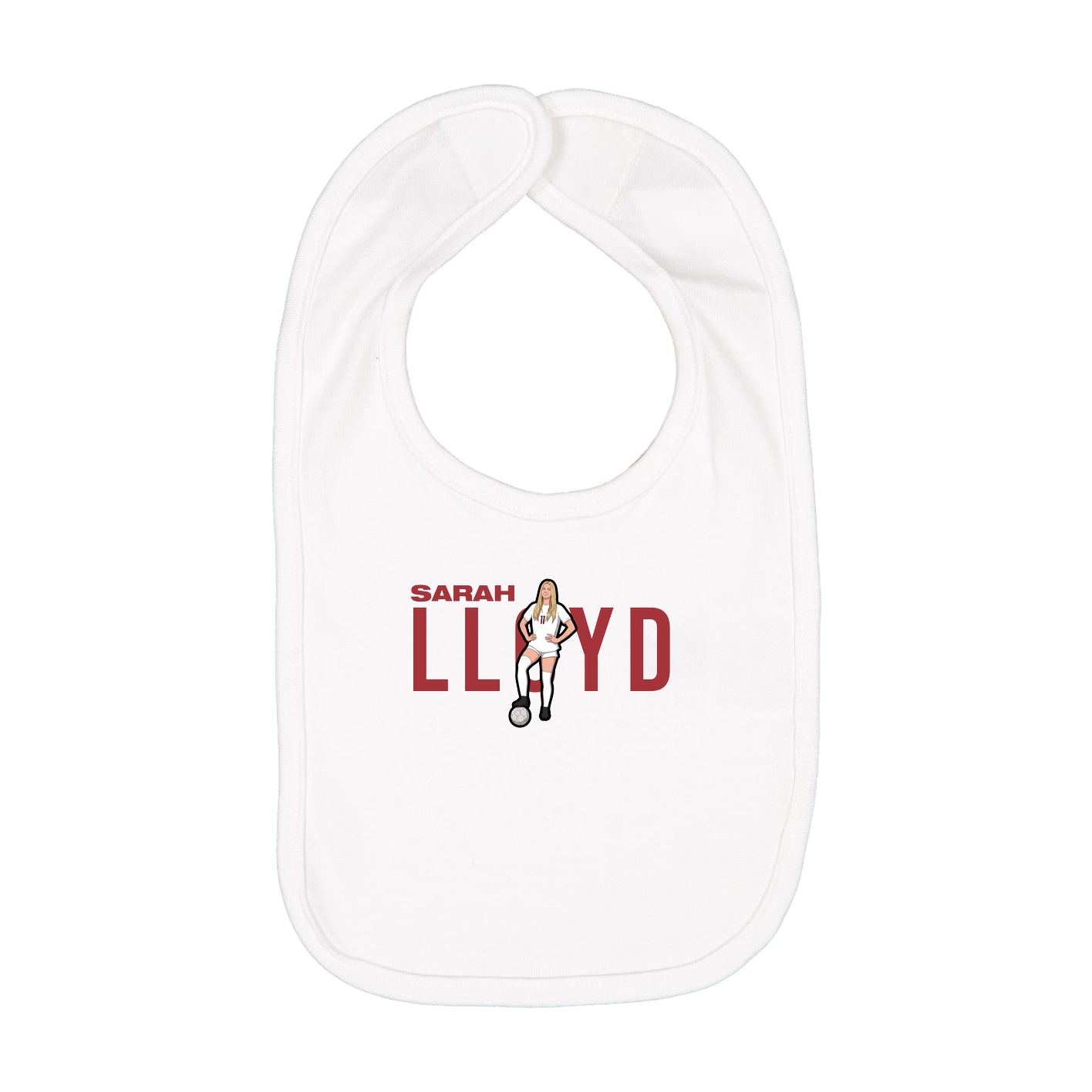 Infant Bib — Player Name in White