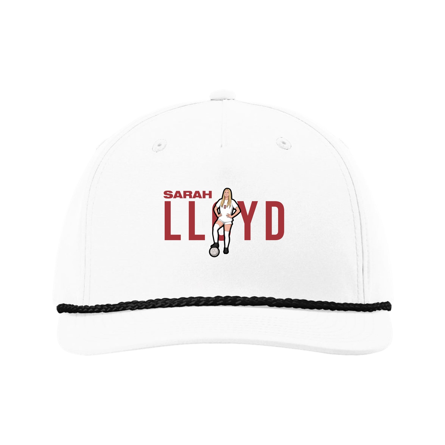 Five-Panel Classic Rope Cap — Player Name in White