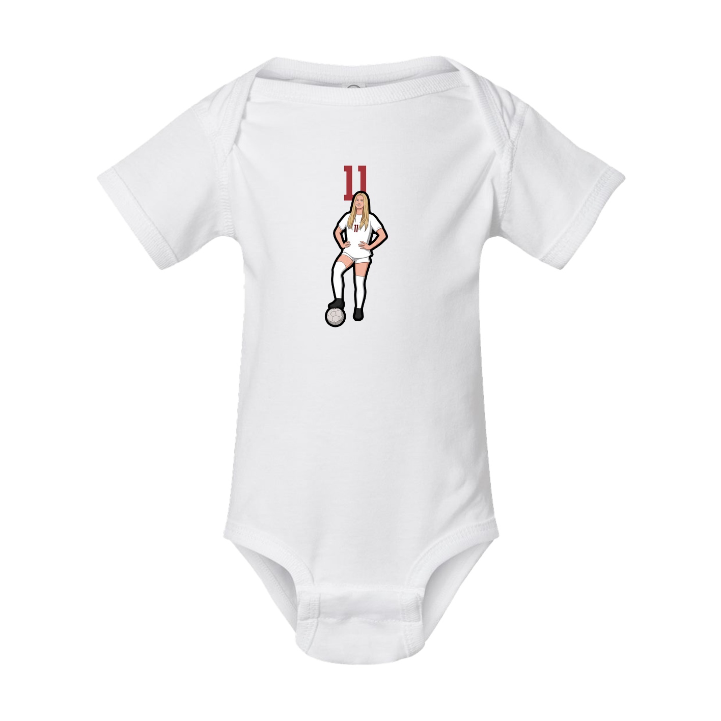 Baby Onesie — Number Top in White