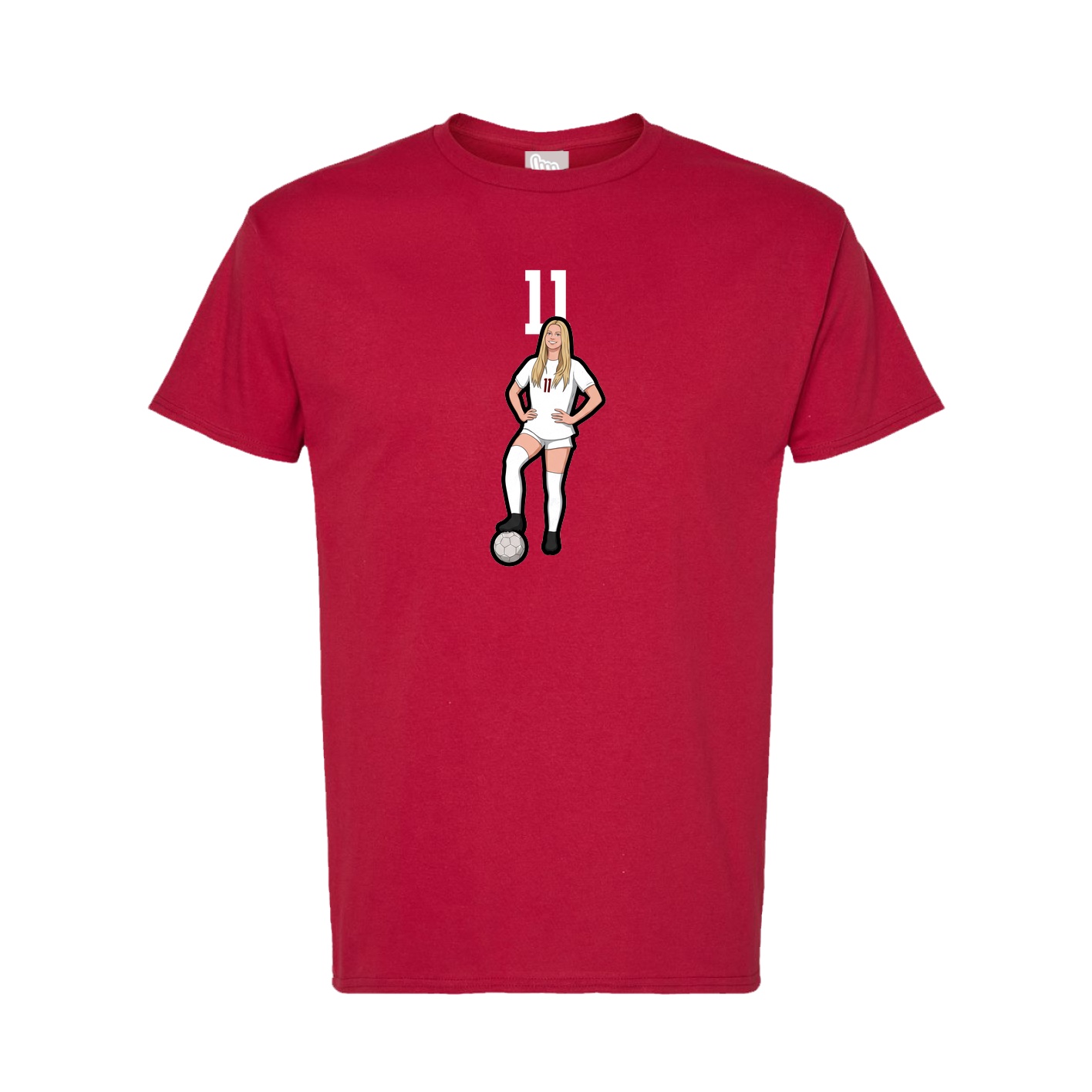 Tee — Number Top in Crimson
