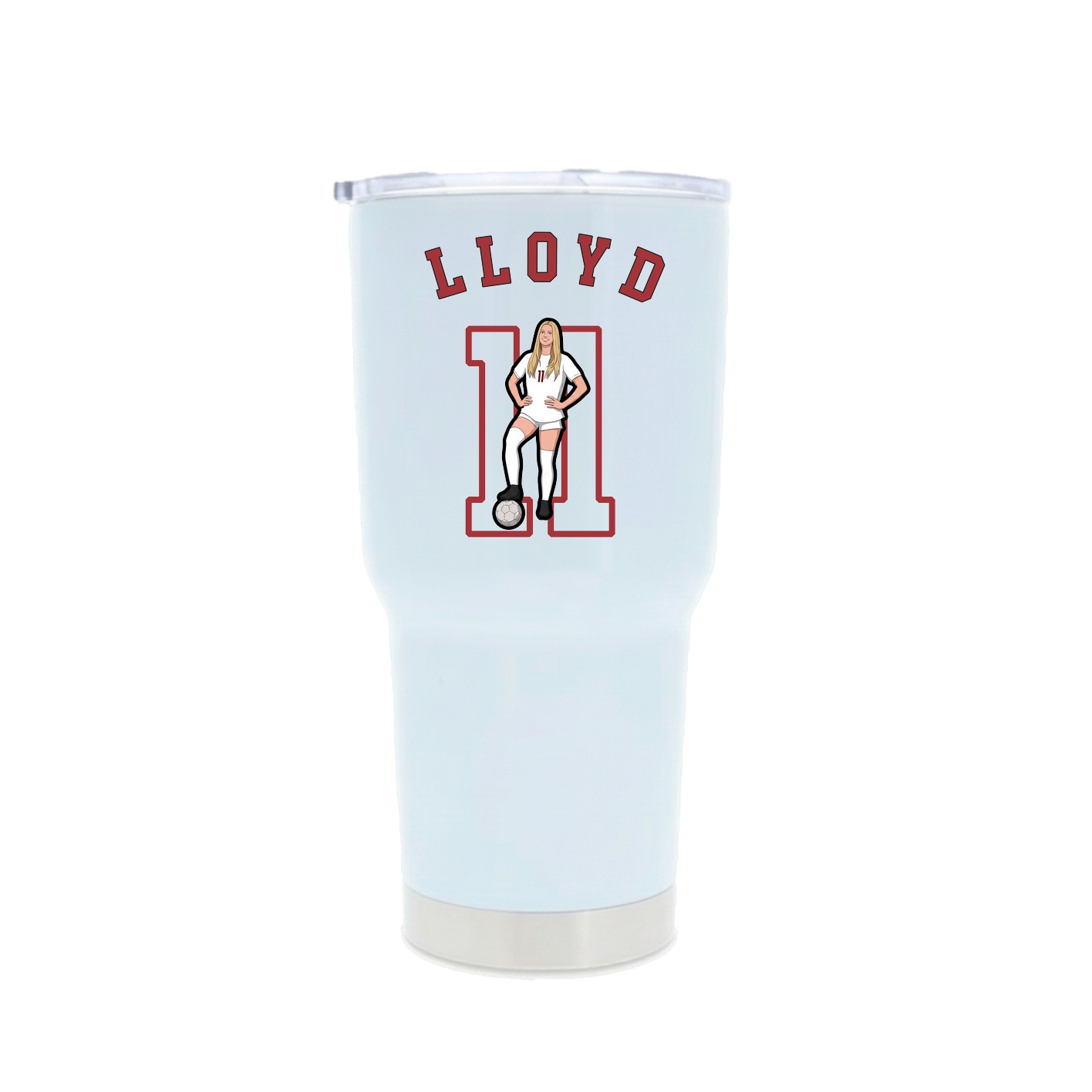 30oz Stainless Steel Tumbler — Shirsey Arch in White