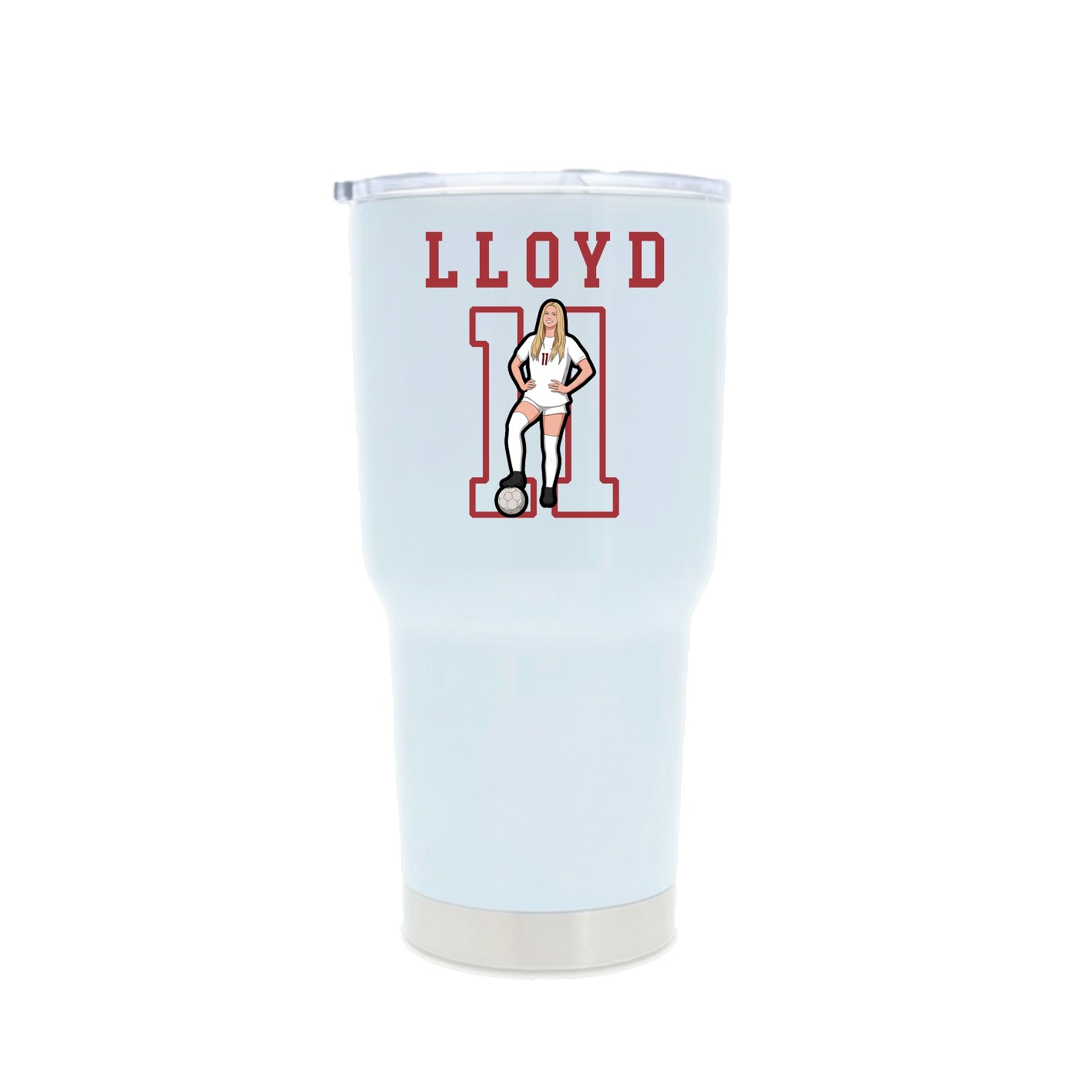 30oz Stainless Steel Tumbler — Shirsey in White