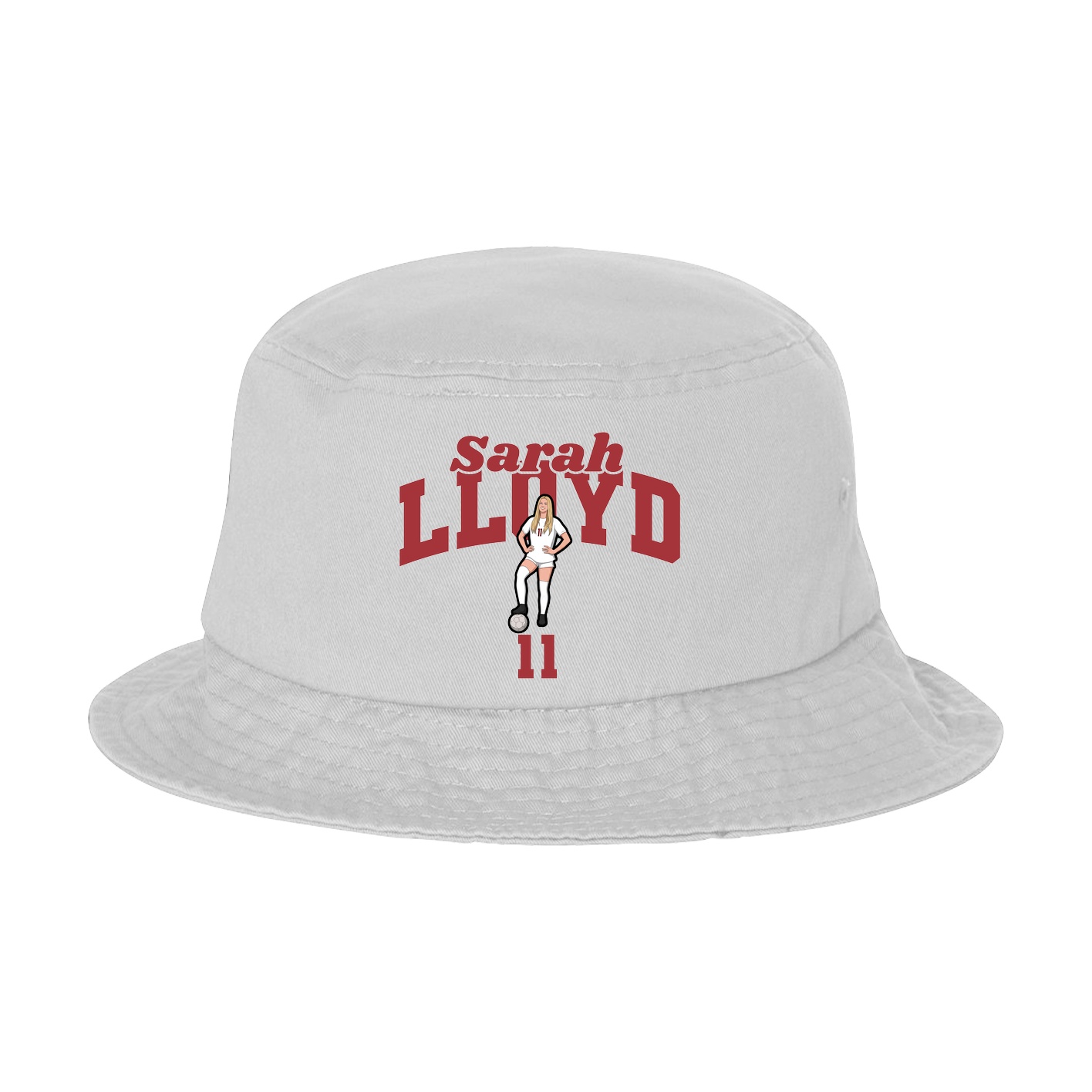 Bucket Cap — Signature Arch in White