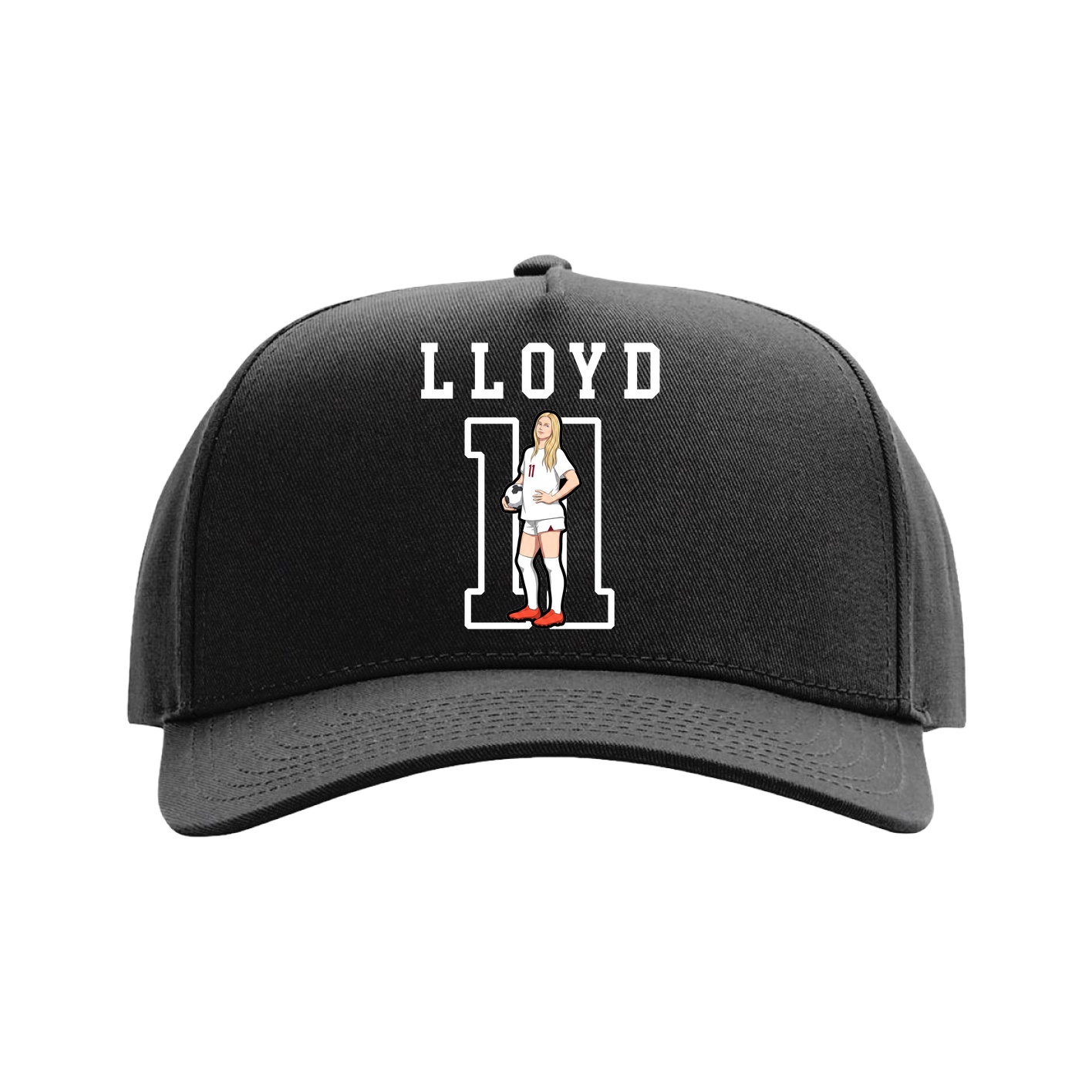 Full Fabric Five-Panel Champ Cap — Shirsey in Black