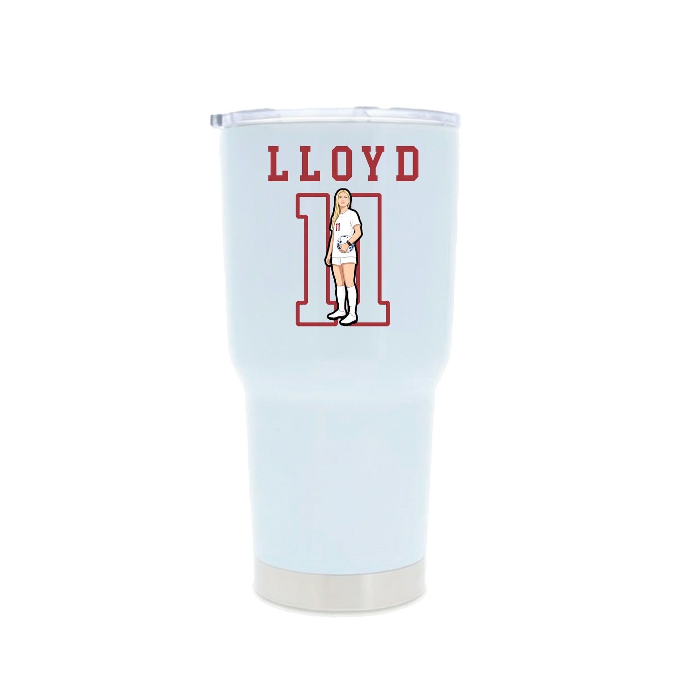 30oz Stainless Steel Tumbler — Shirsey in White
