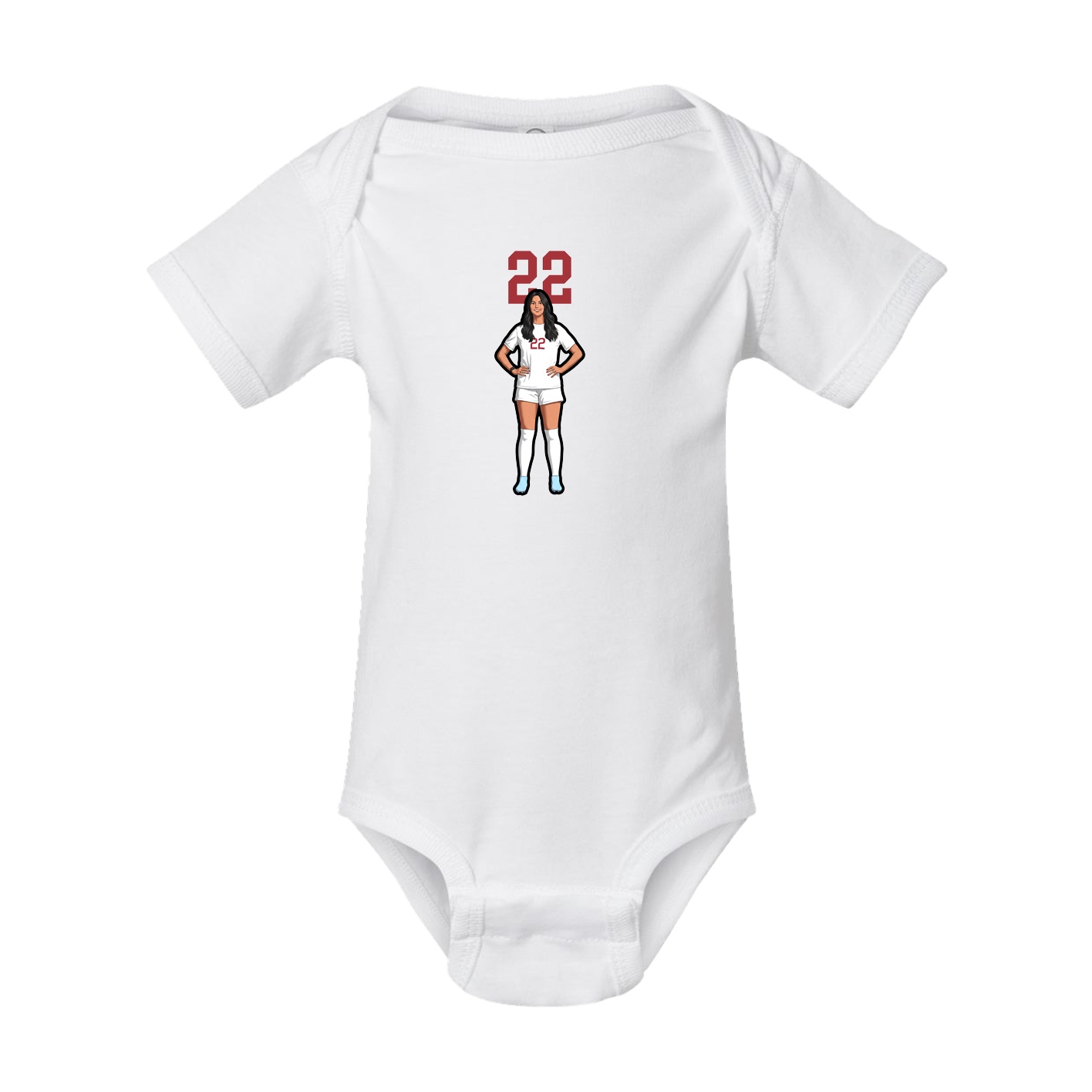 Baby Onesie — Number Top in White