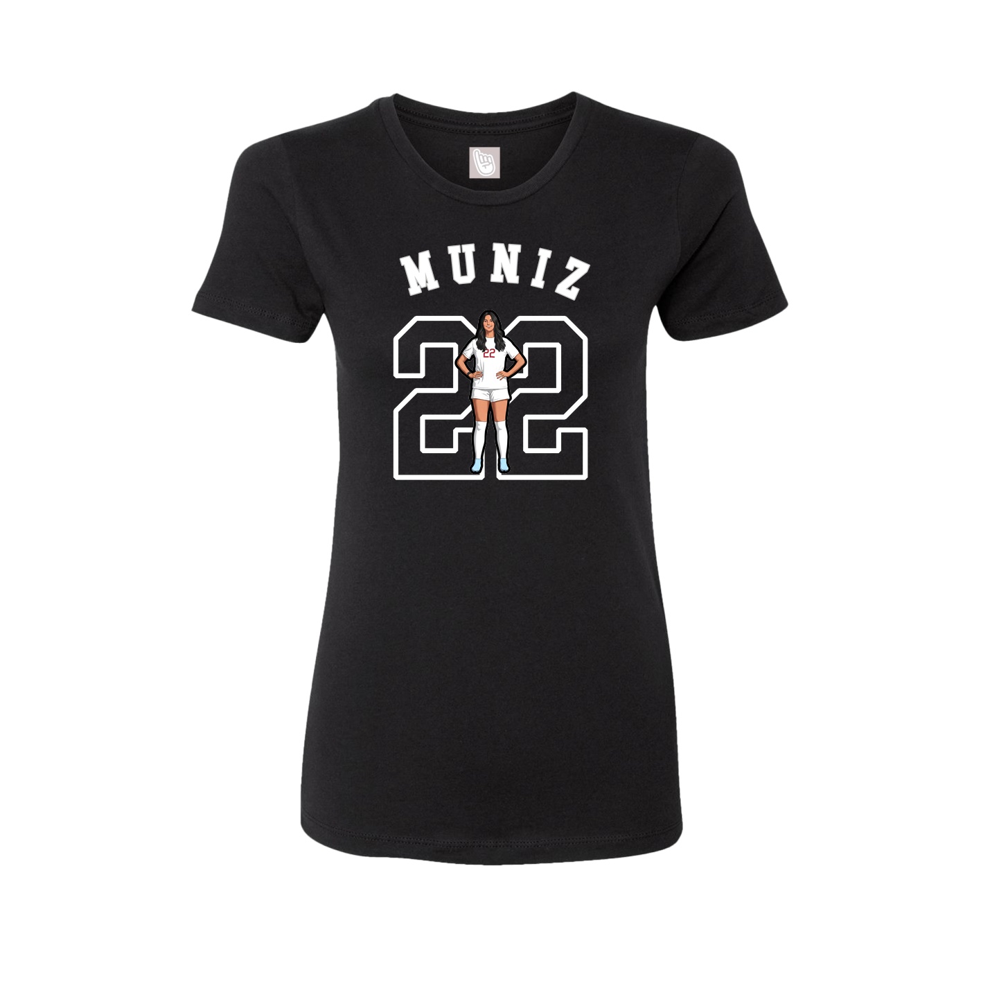 Fitted Women's Tee — Shirsey Arch in Black