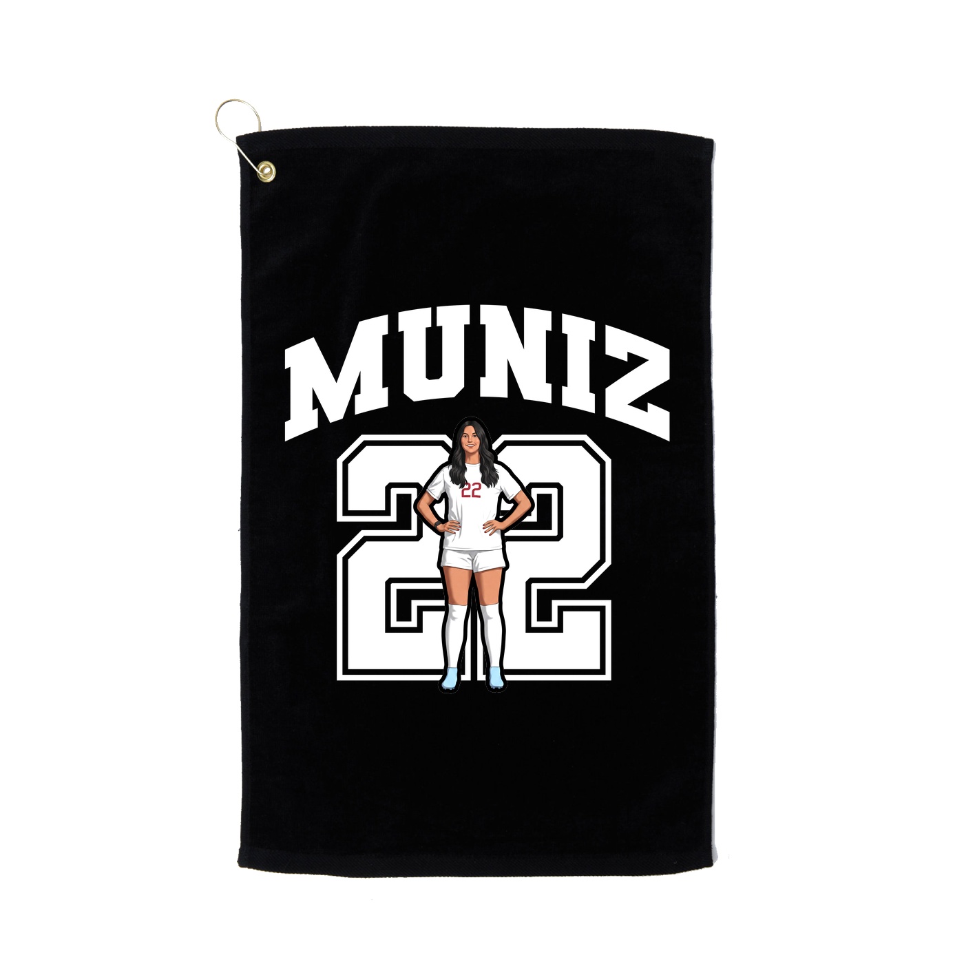 Golf Towel — Number in Black