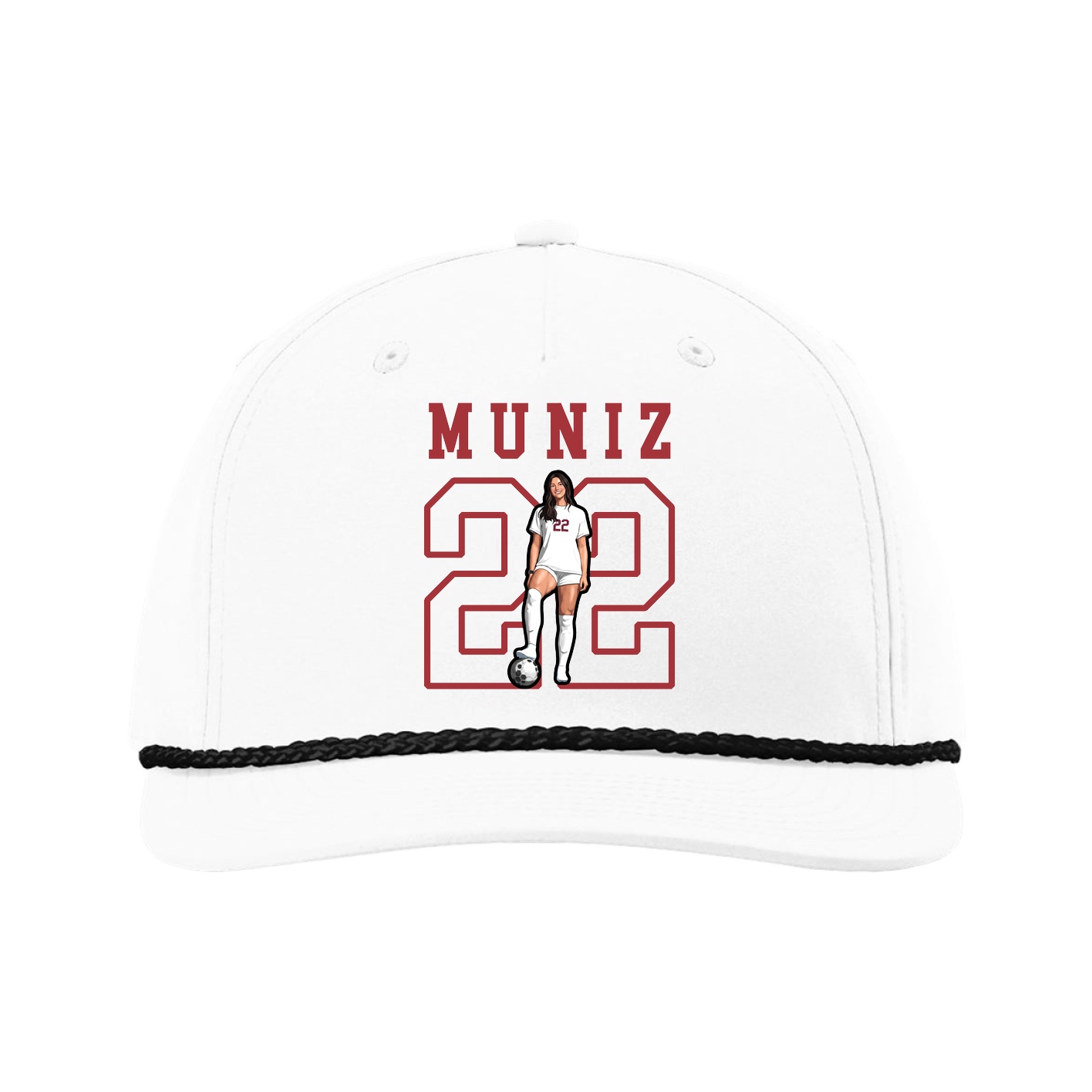 Five-Panel Classic Rope Cap — Shirsey in White