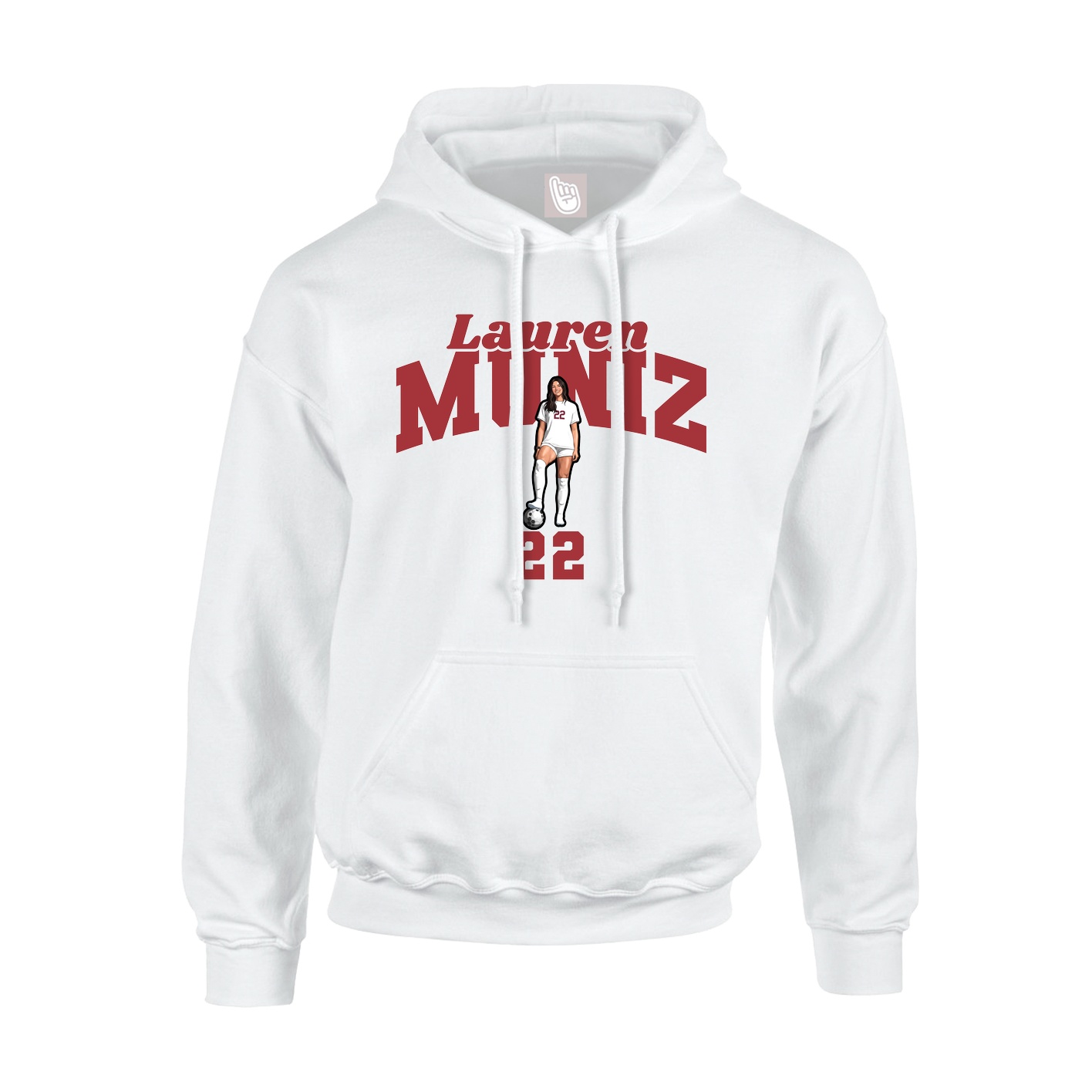 Youth Hoodie — Signature Arch in White
