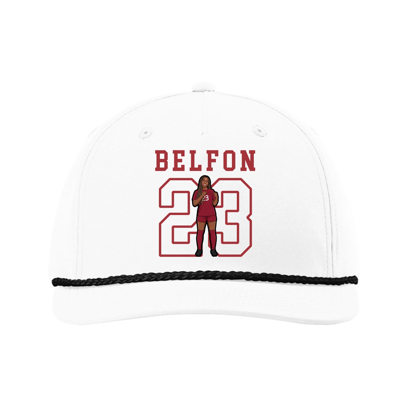 Five-Panel Classic Rope Cap — Shirsey in White