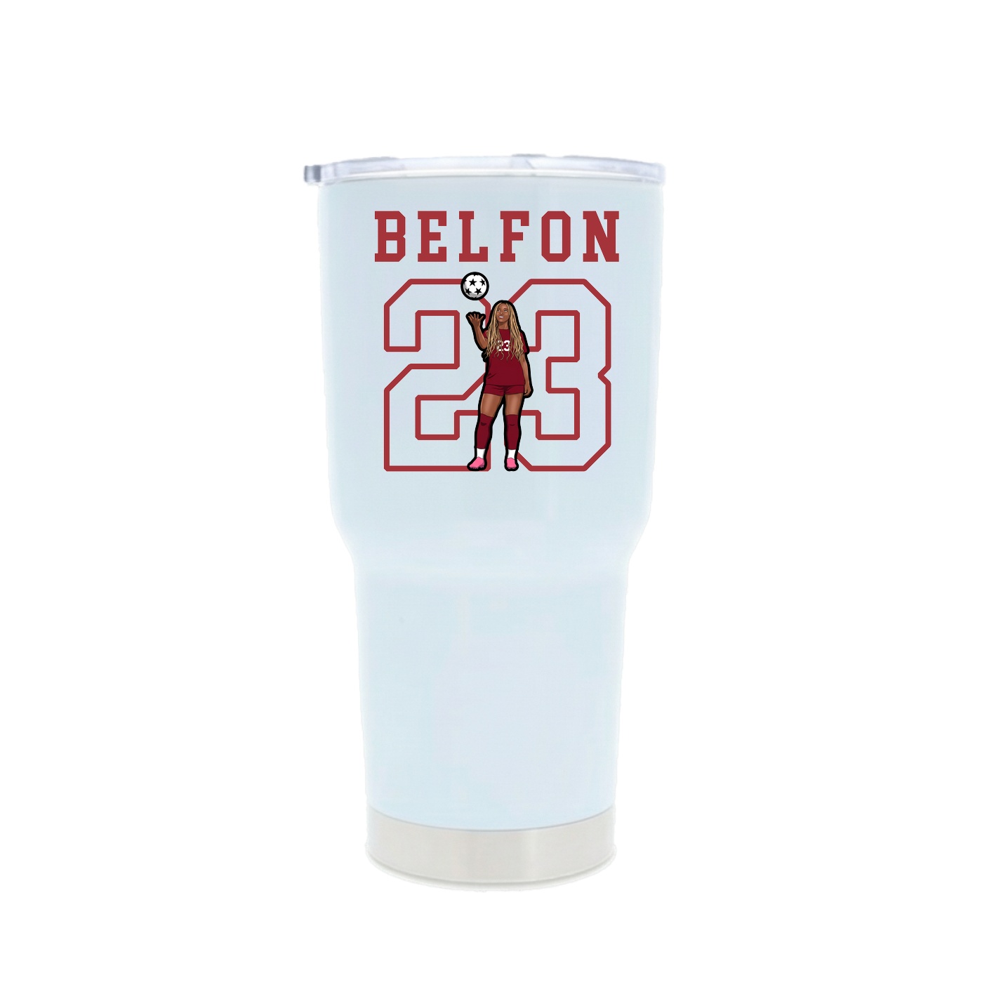 30oz Stainless Steel Tumbler — Shirsey in White