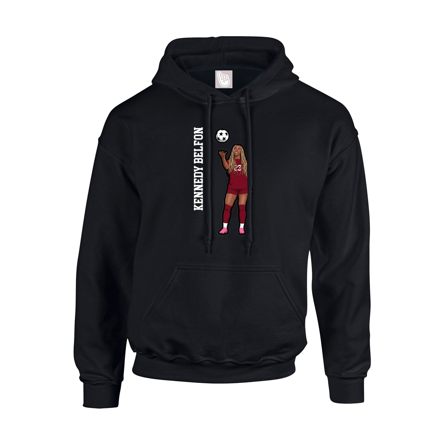 Hoodie — Name Vertical in Black