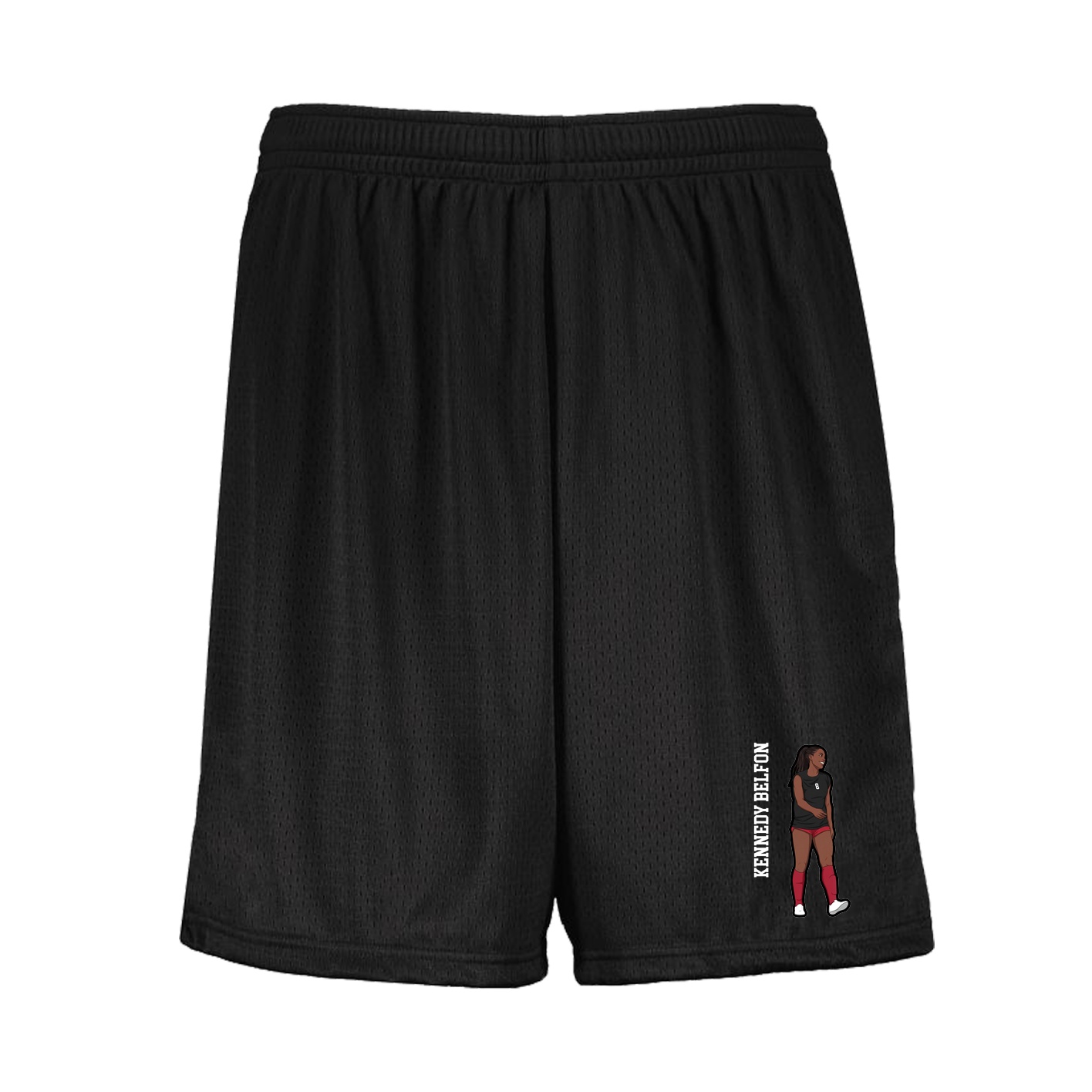 Shorts — Name Vertical in Black