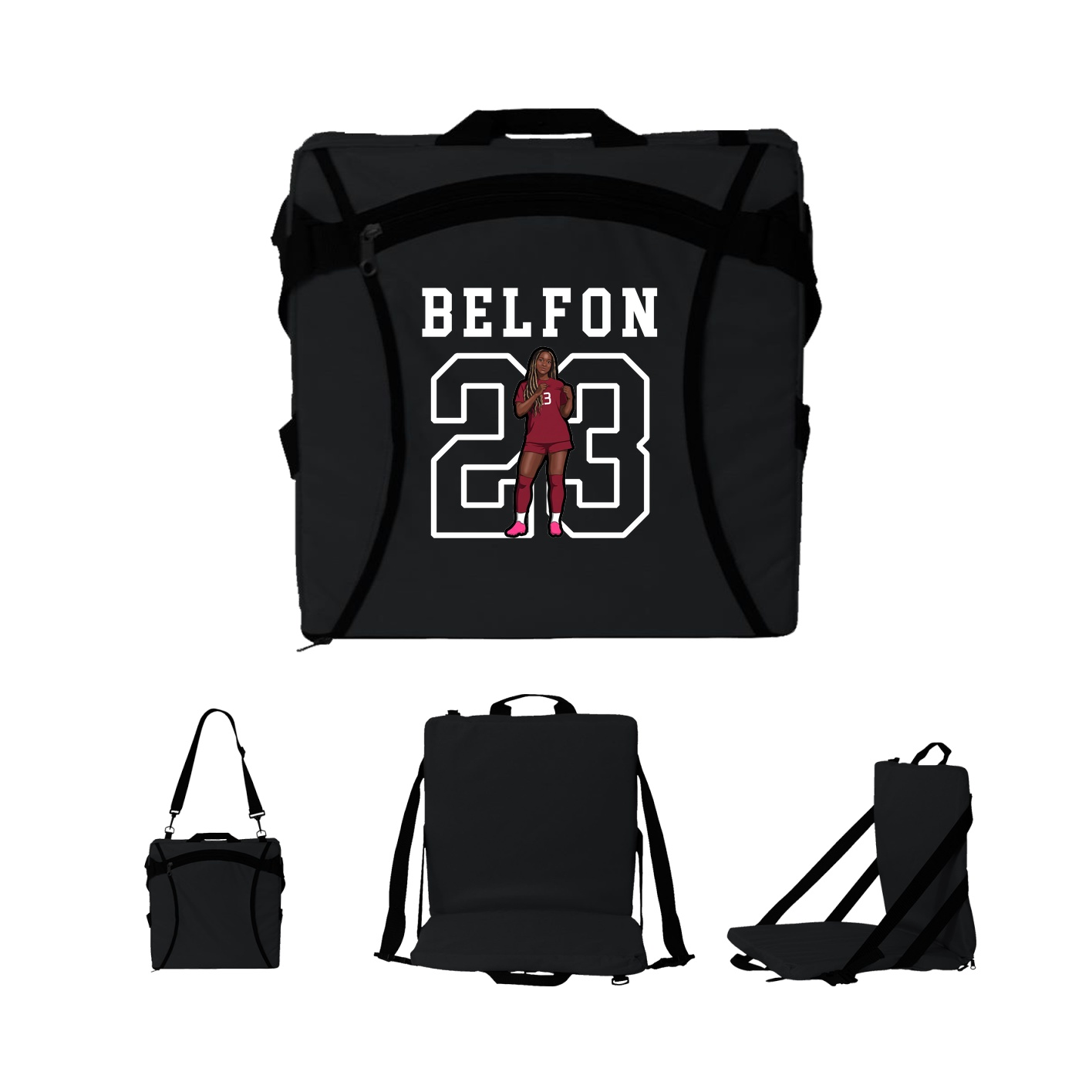 Folding Stadium Seat — Shirsey in Black