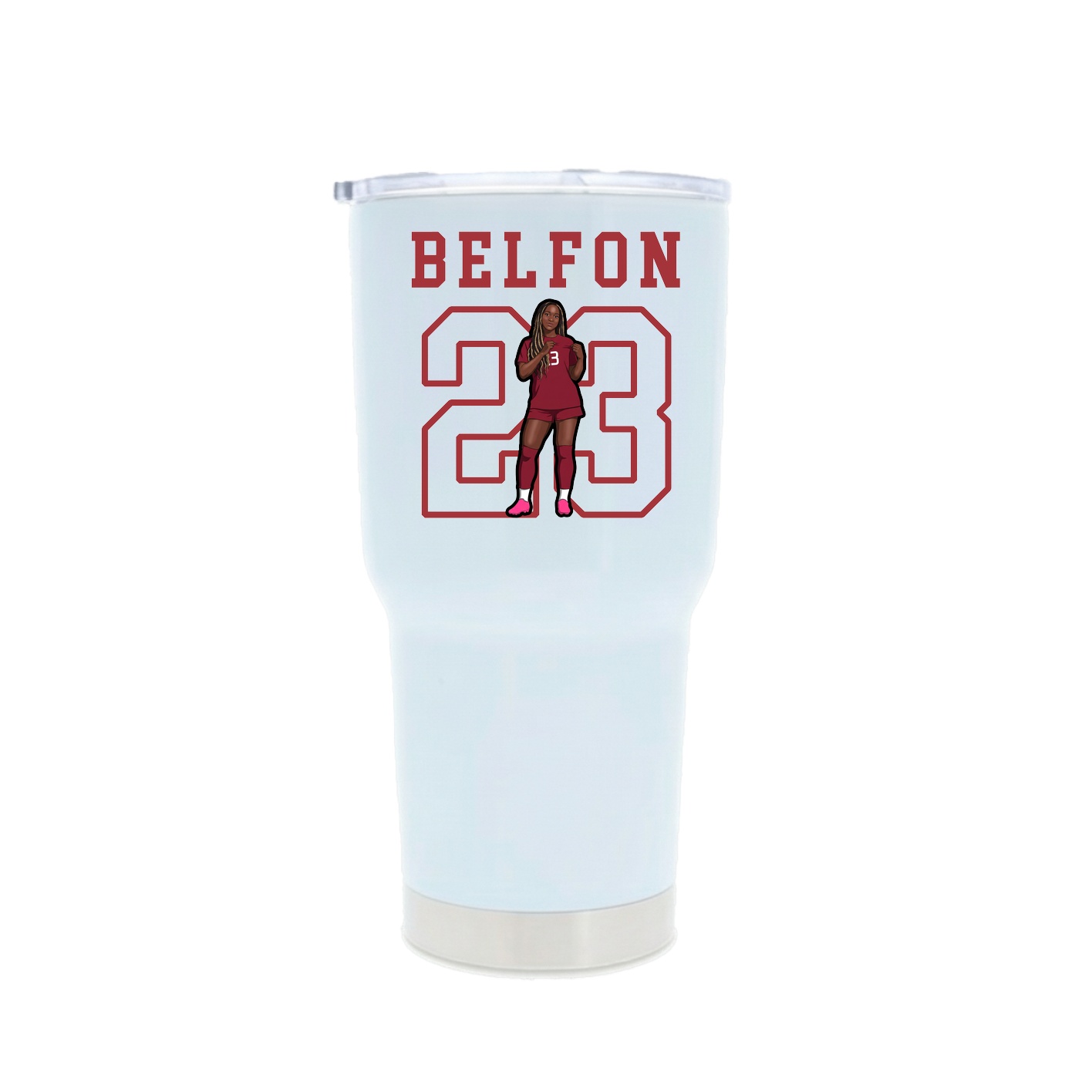 30oz Stainless Steel Tumbler — Shirsey in White