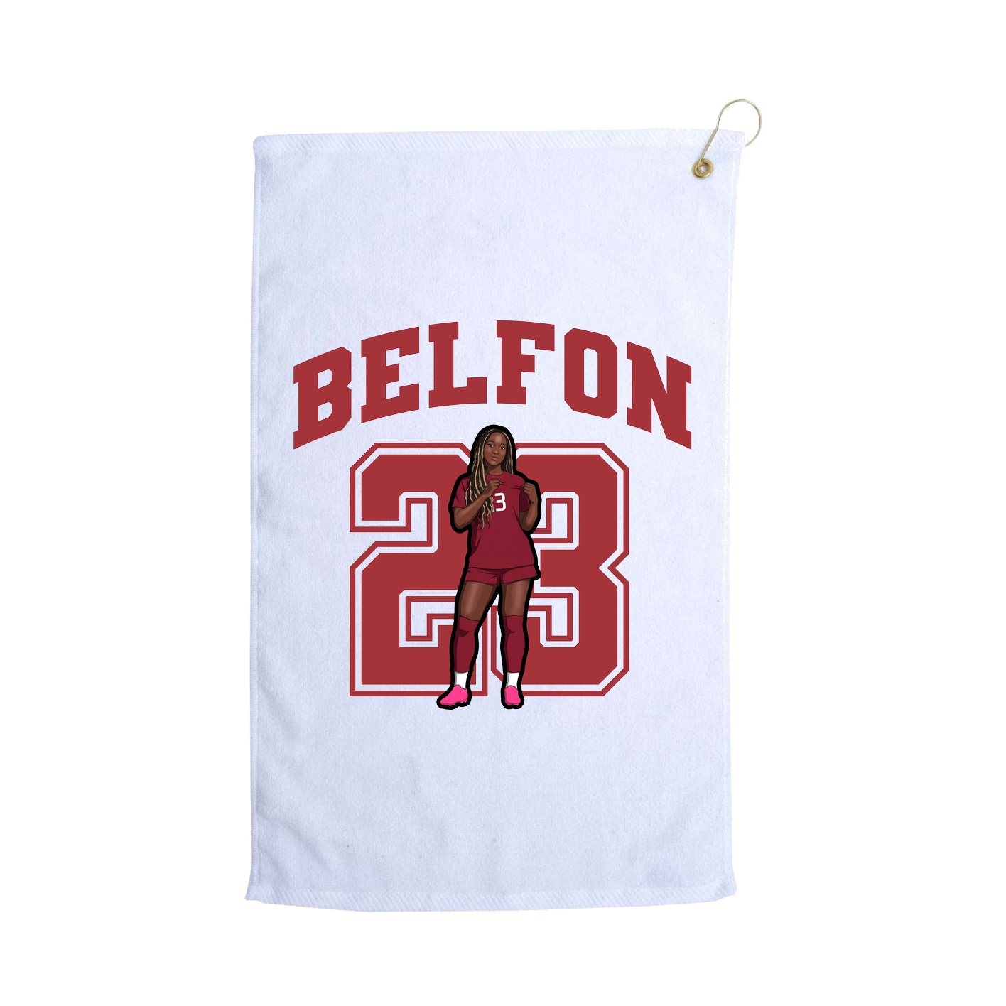 Golf Towel — Number in White
