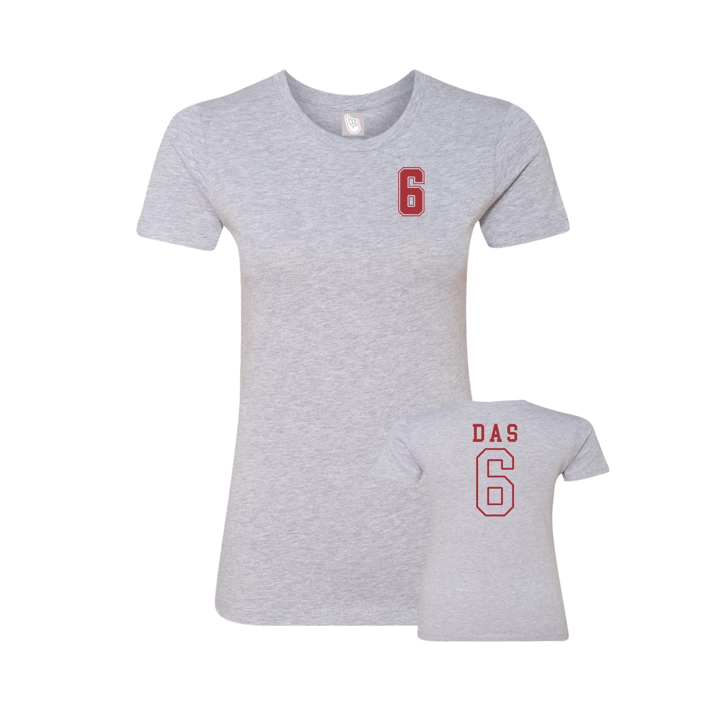 Womens Tee — Chest Back in Grey