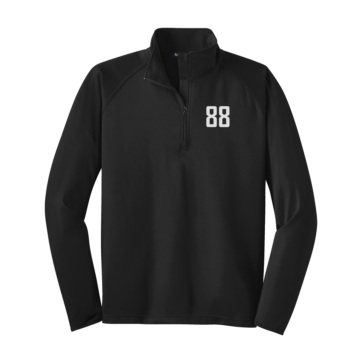 Q-Zip Pullover — Front Shirsy in Black