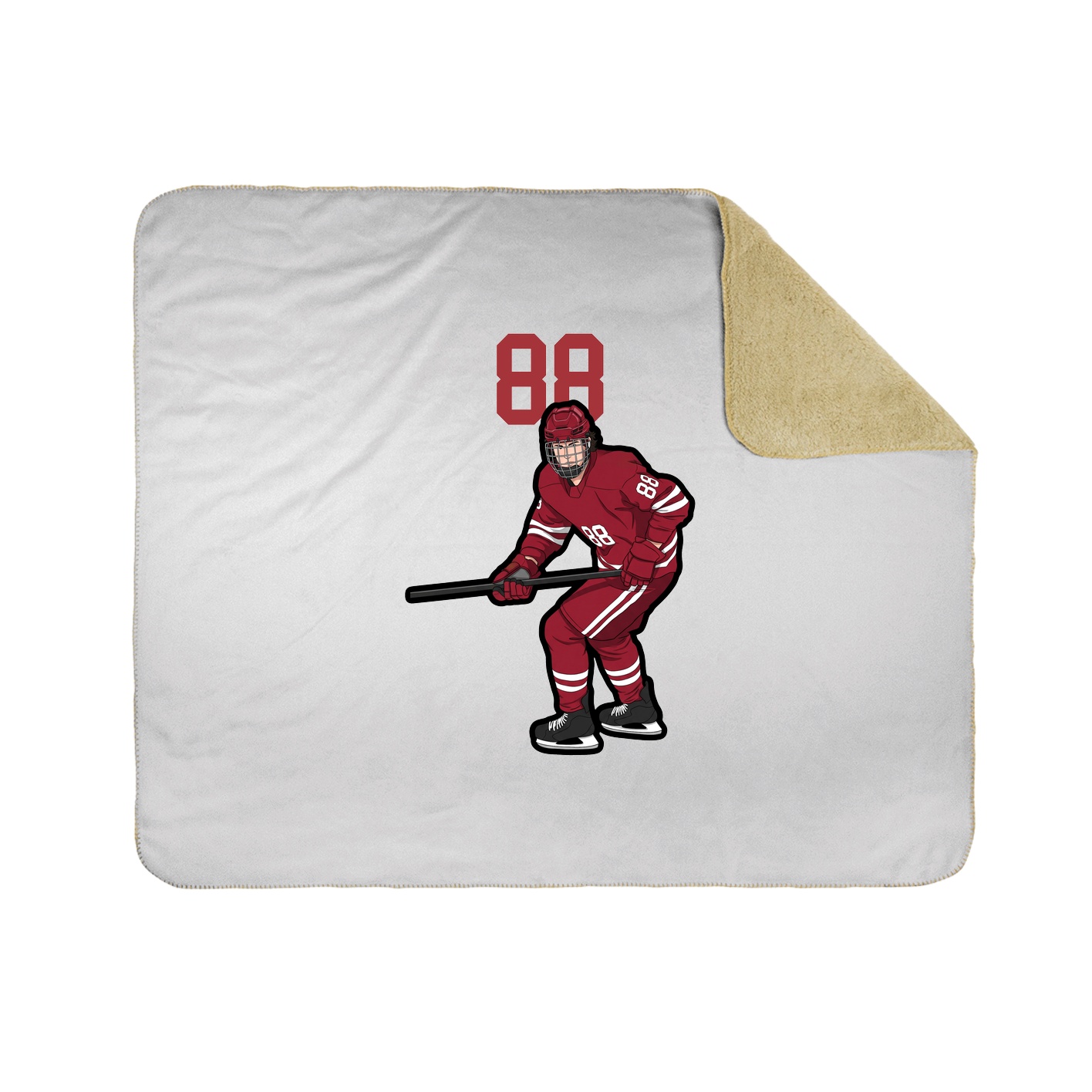 Throw Blanket — Number Top in White