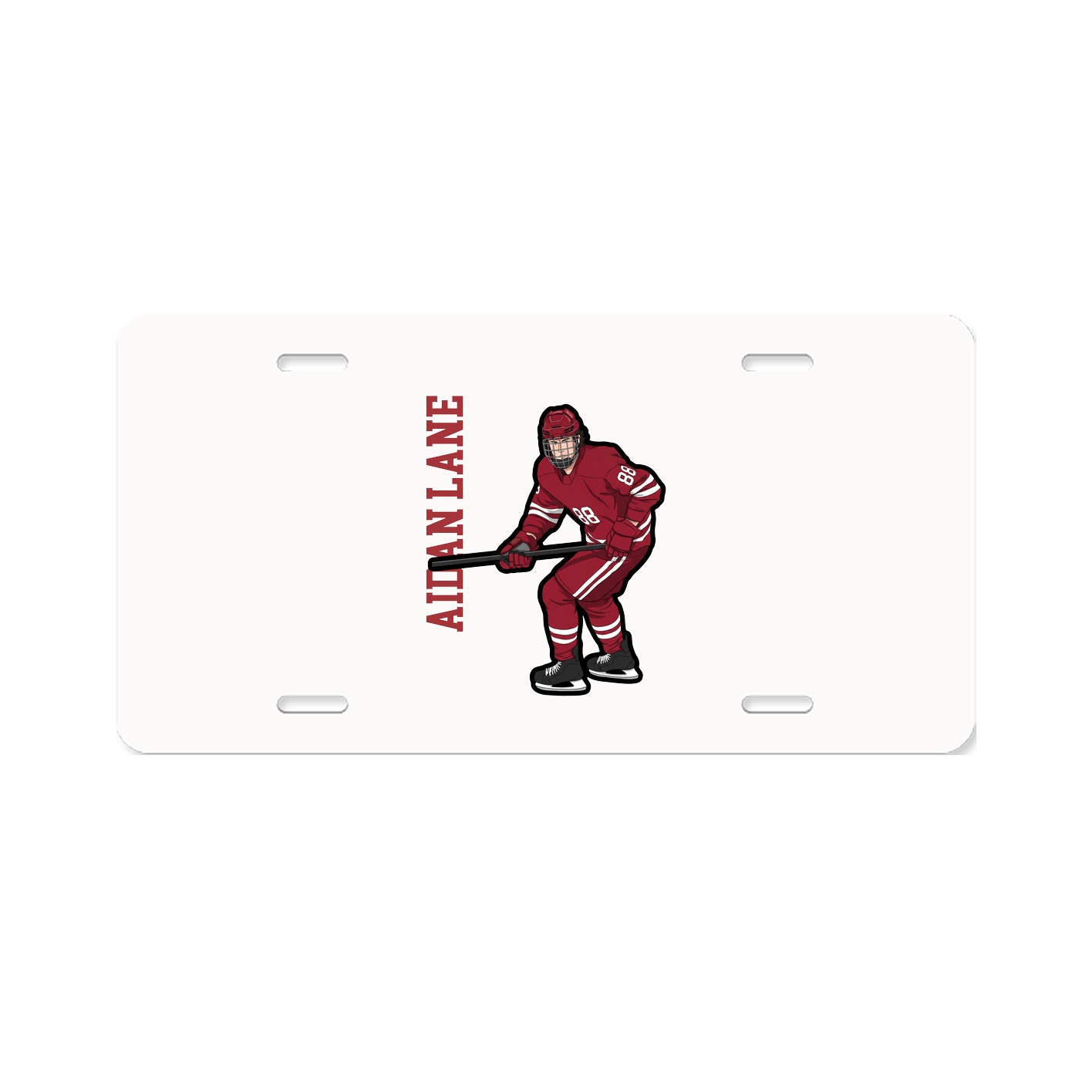 License Plate — Name Vertical in Classic