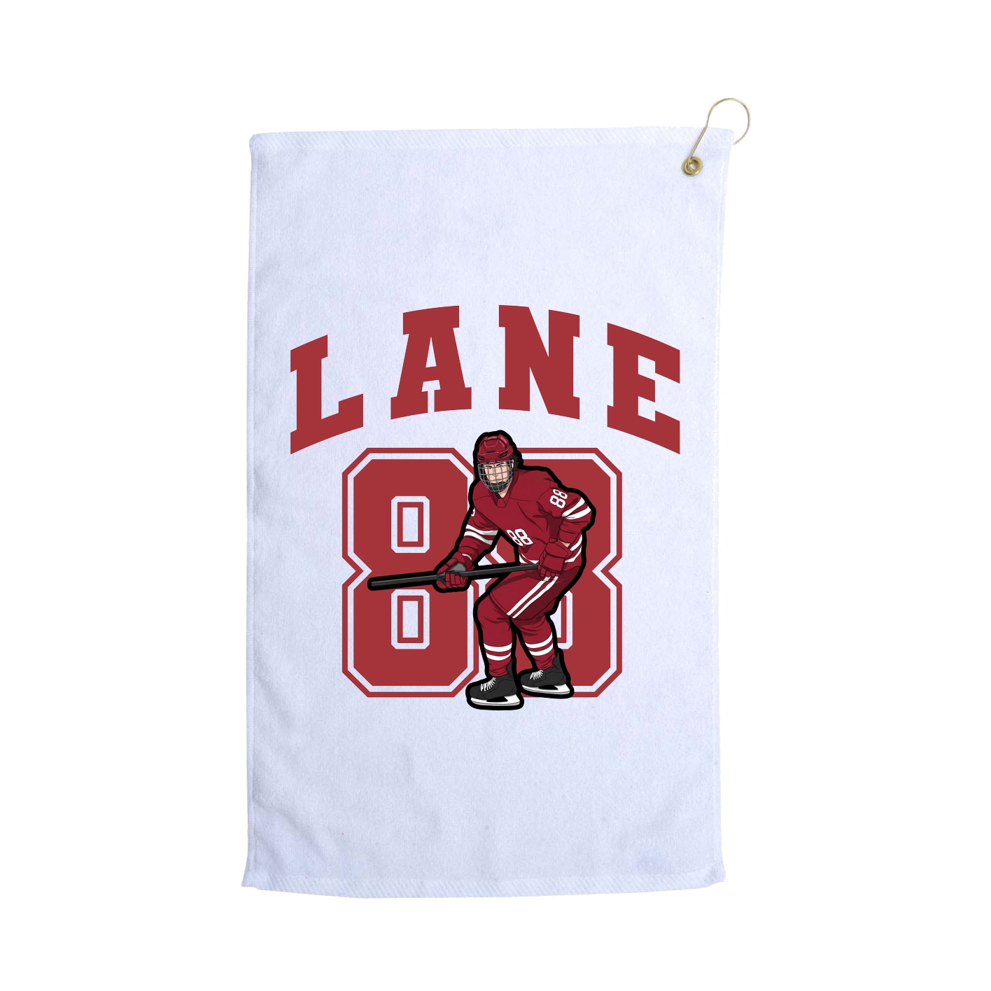 Golf Towel — Number in White