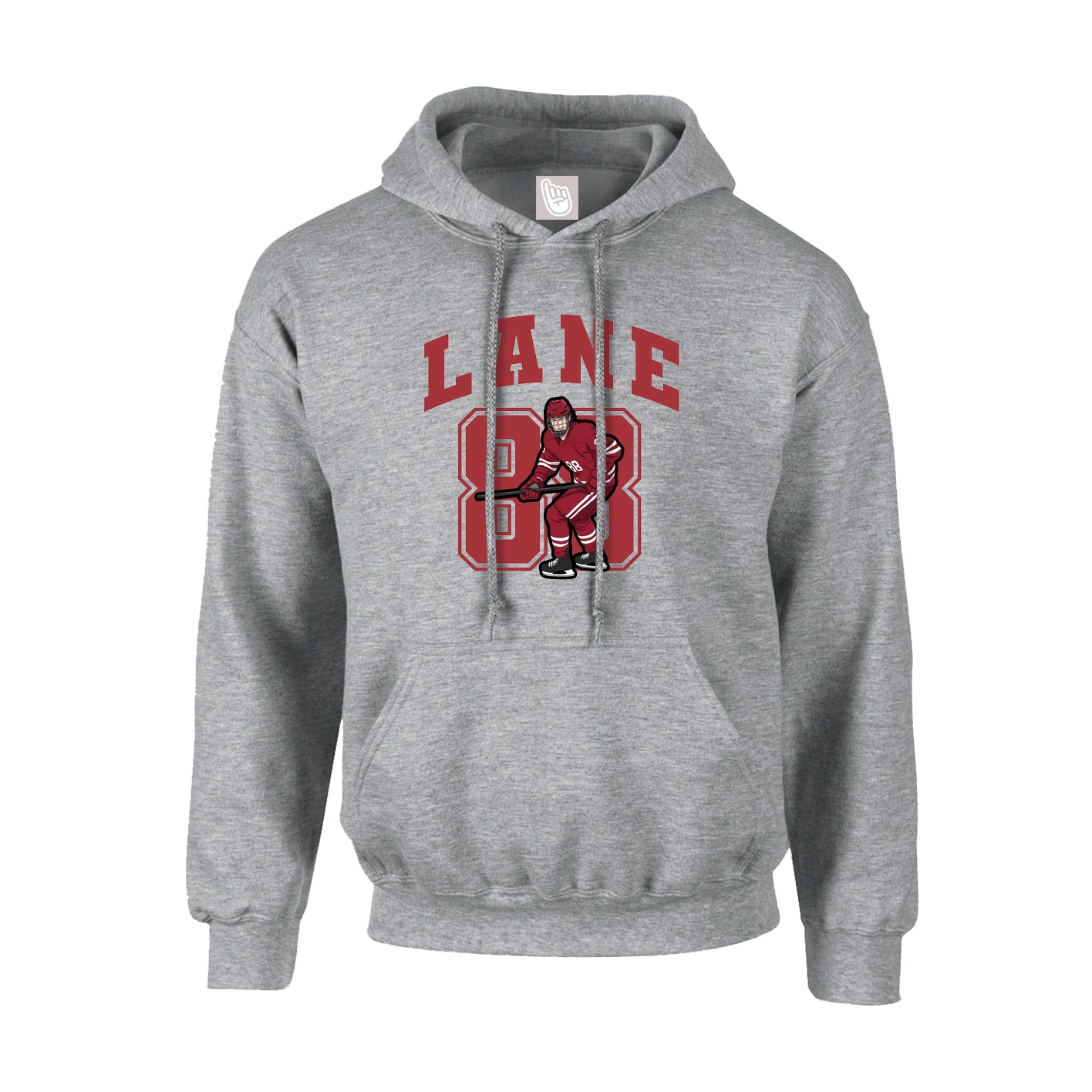 Hoodie — Number in Grey