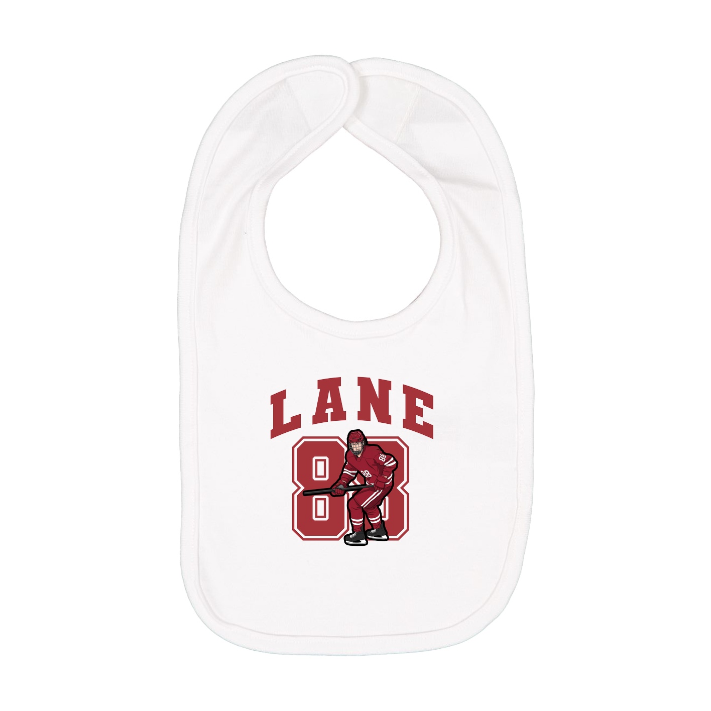 Infant Bib — Number in White