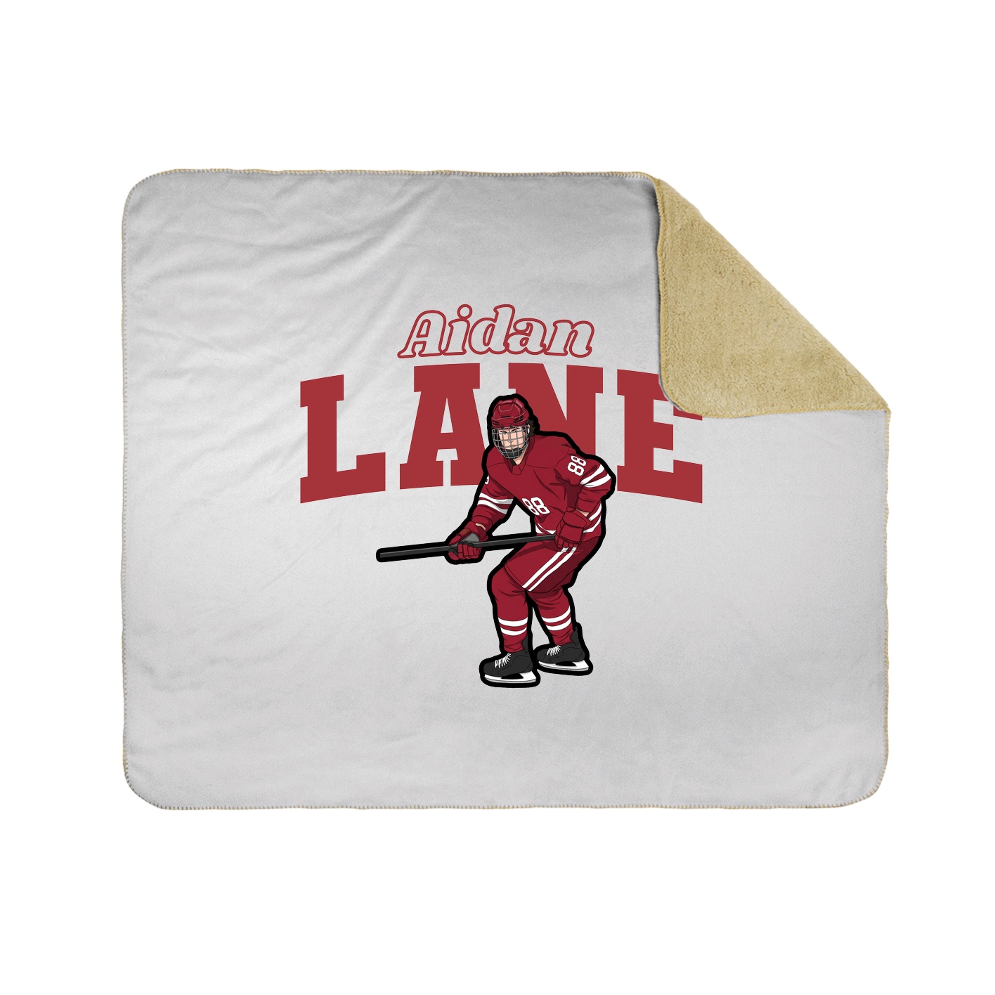 Throw Blanket — Name Arch in White